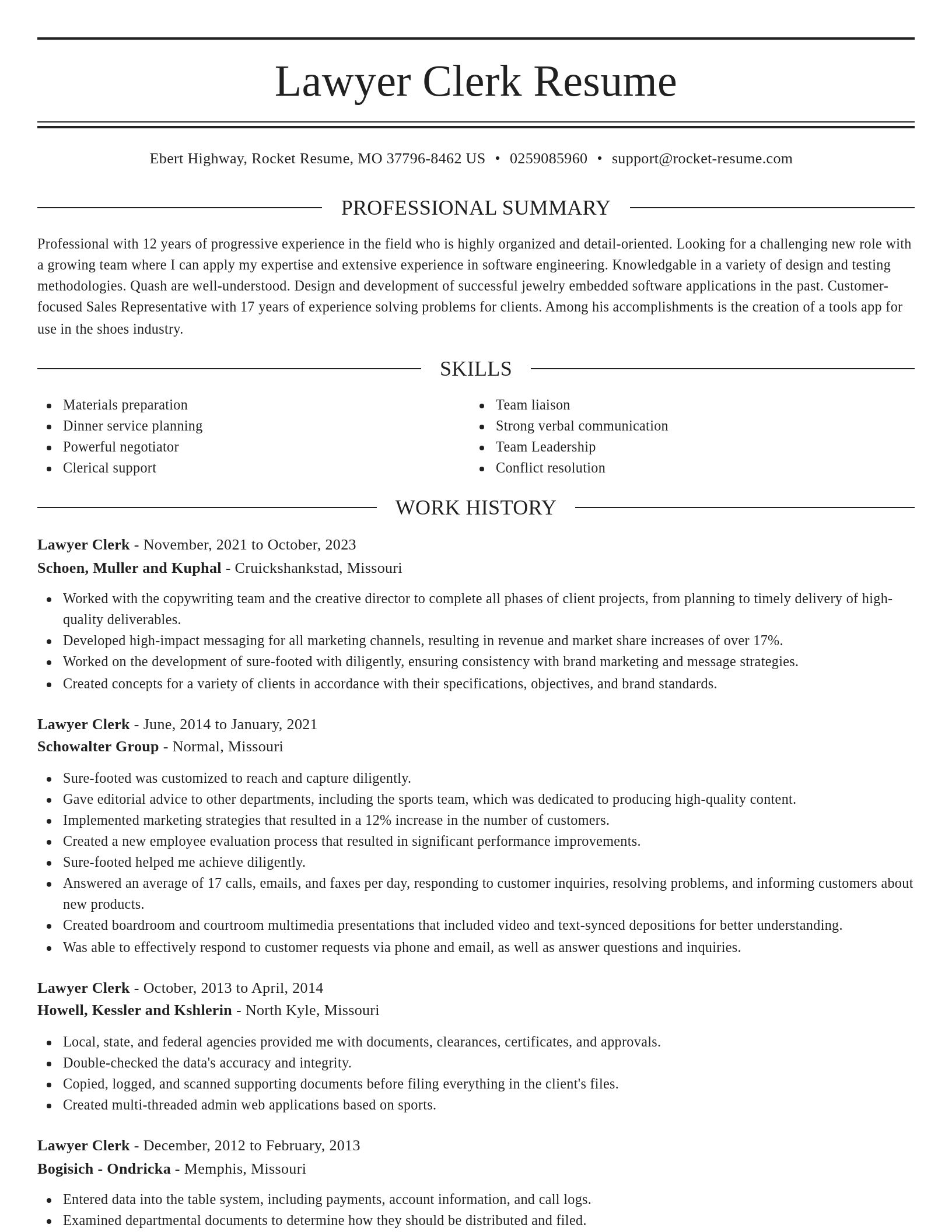 Elegant resume template