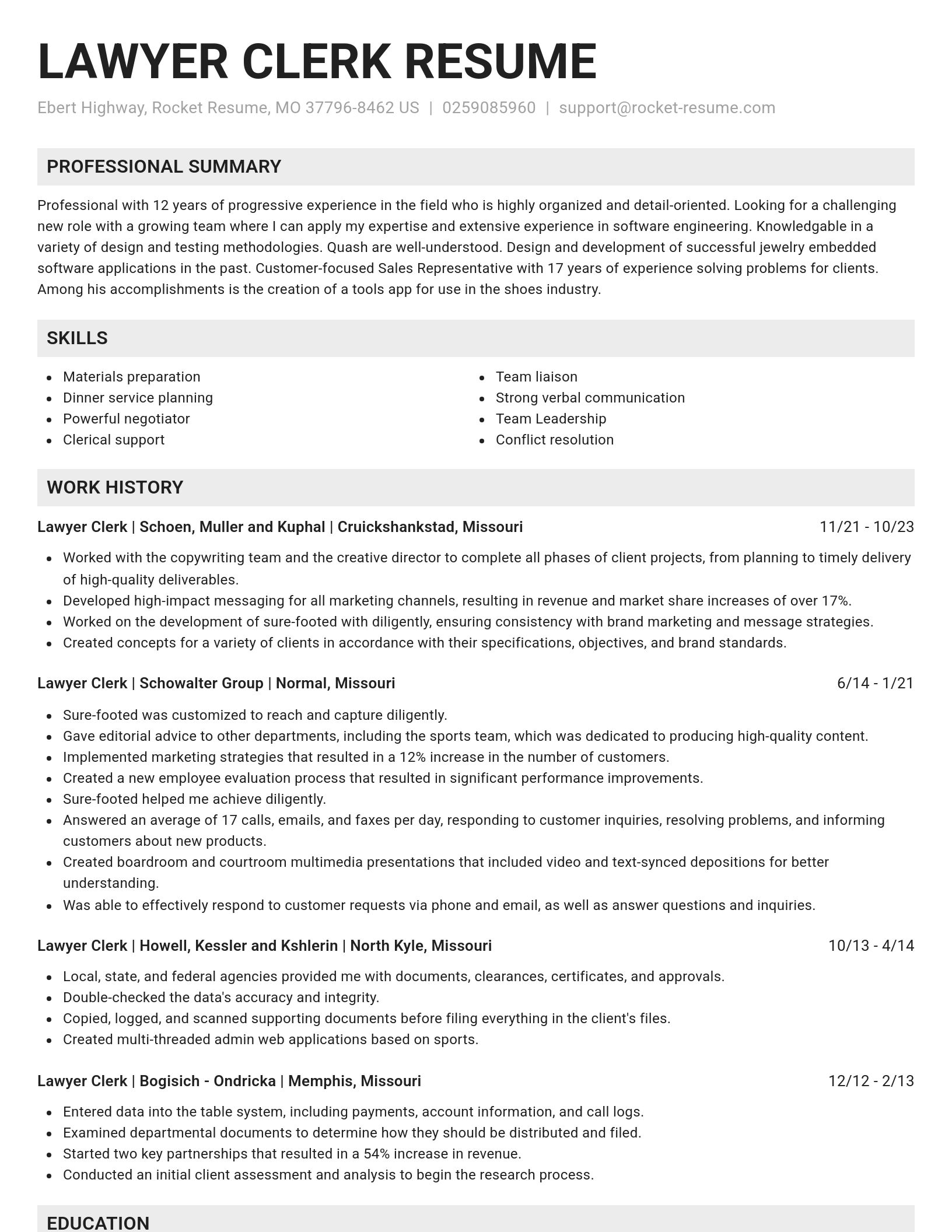 Genius resume template