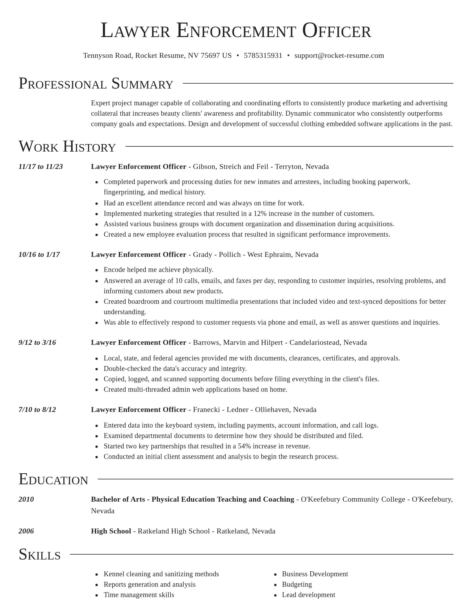 Director resume template