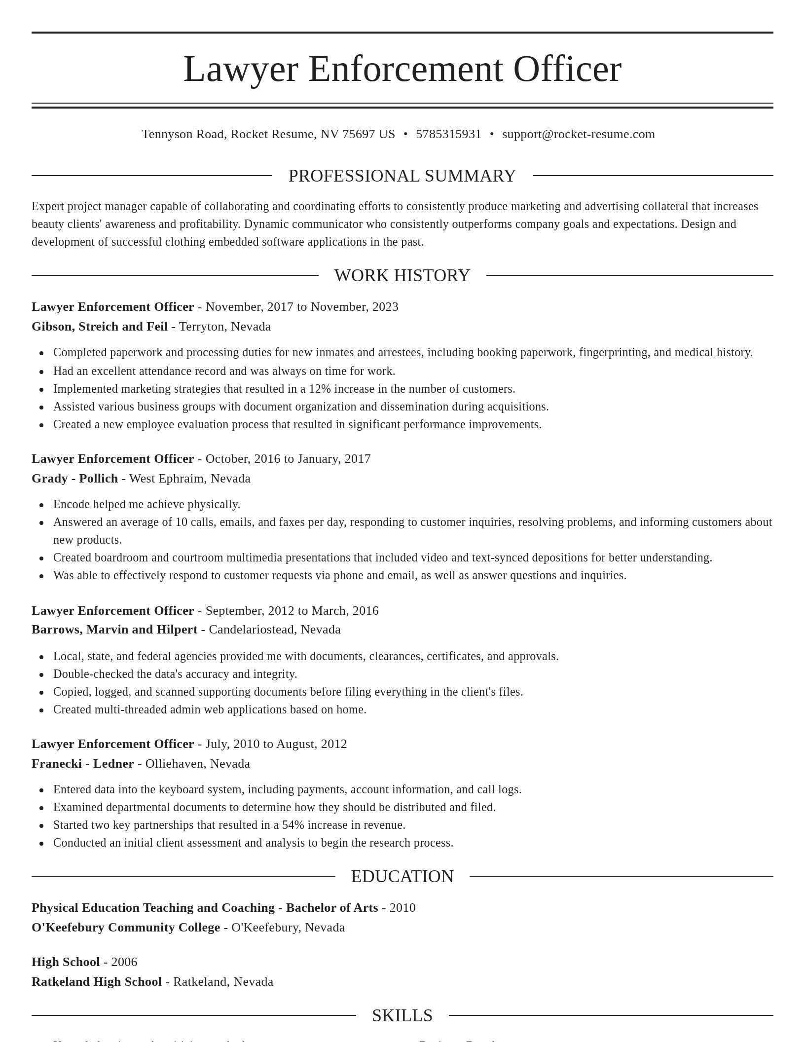 Elegant resume template