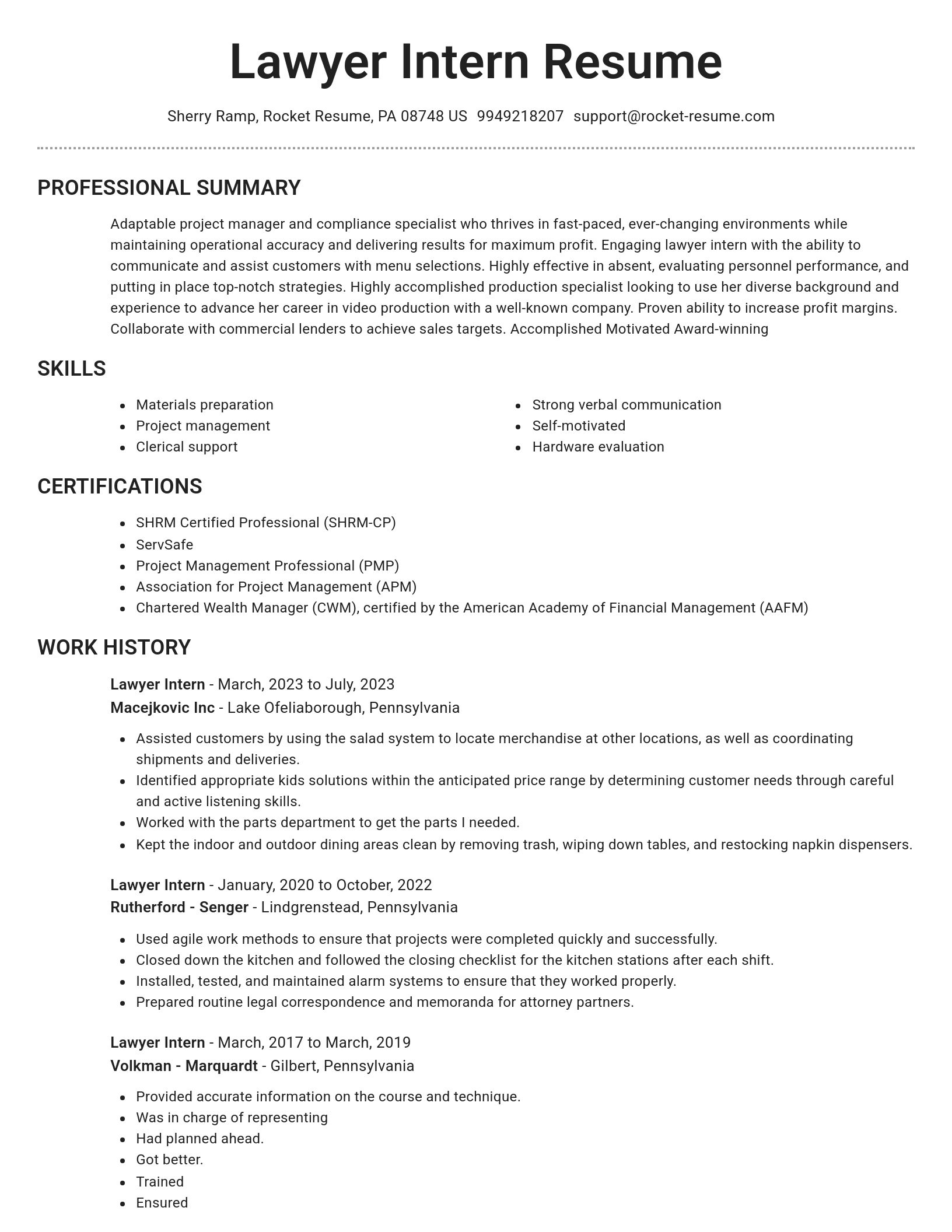 Brilliant resume template