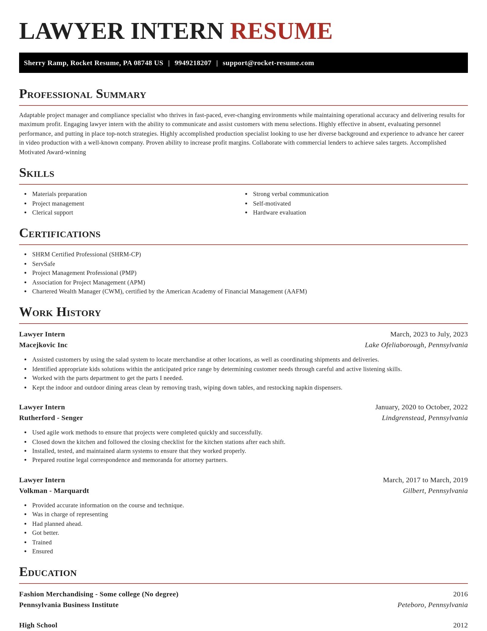 Exquisite resume template