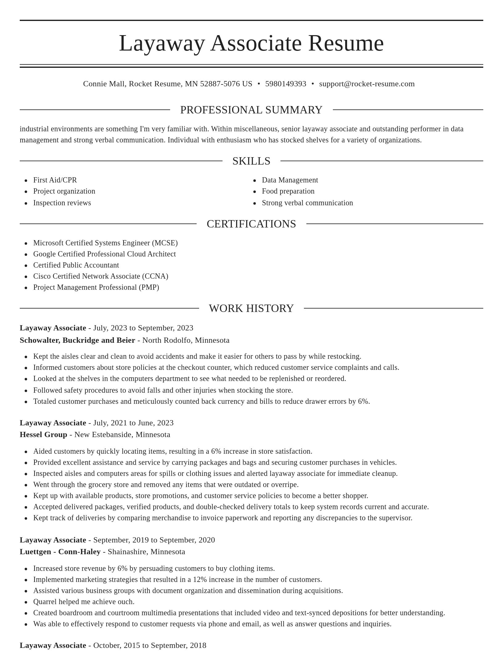 Elegant resume template