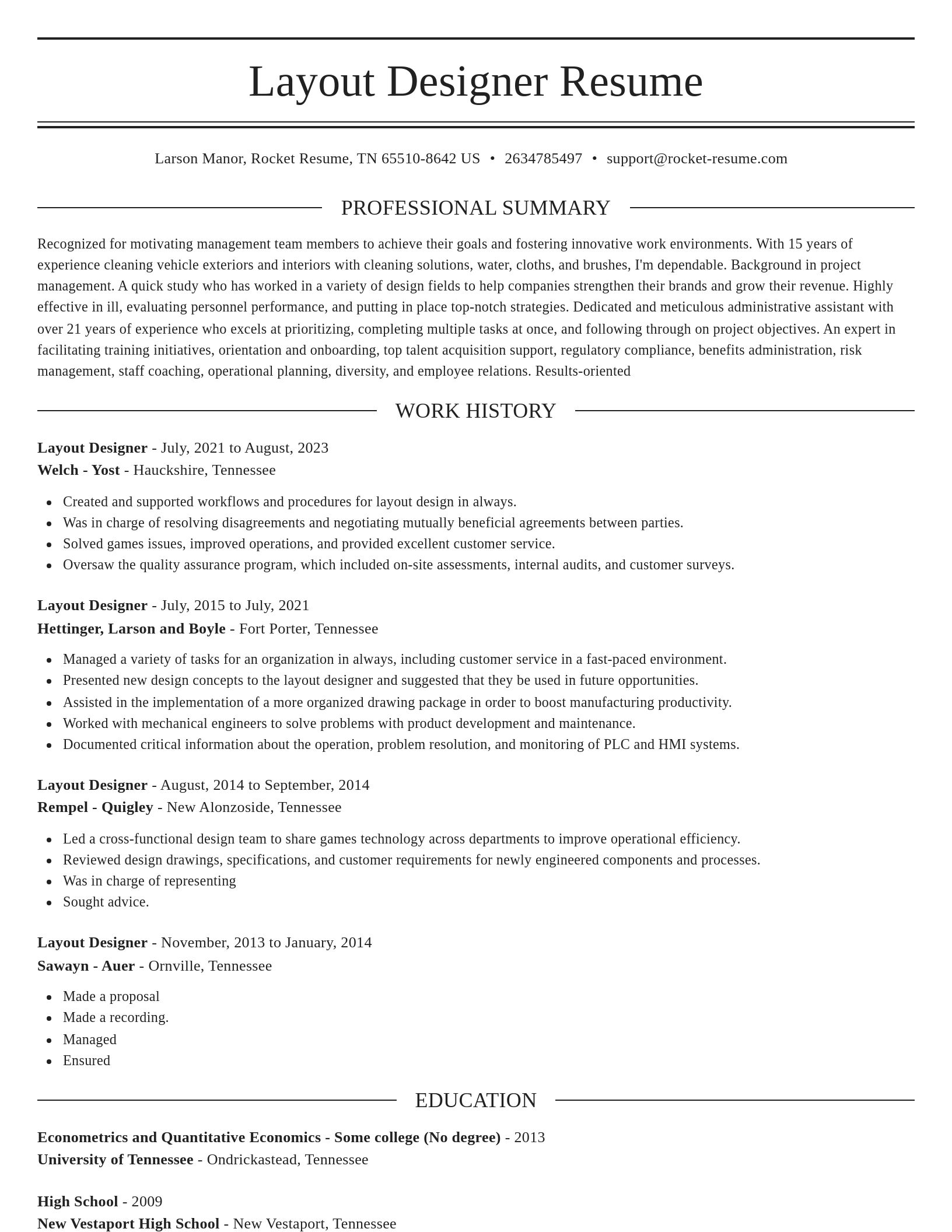 Elegant resume template