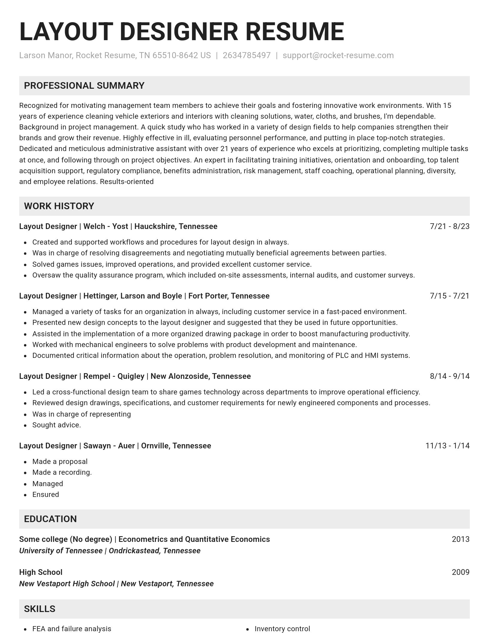 Genius resume template