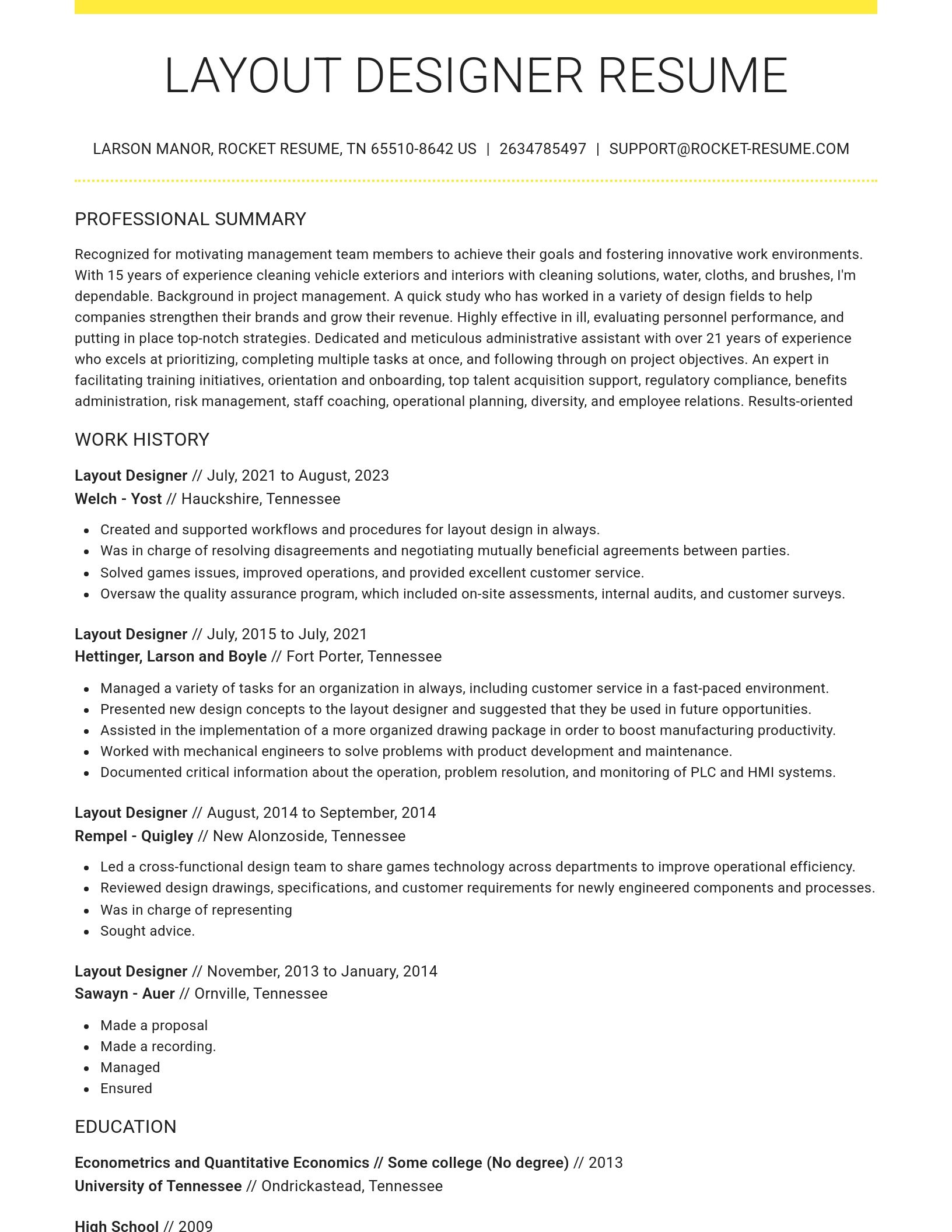 Grand resume template