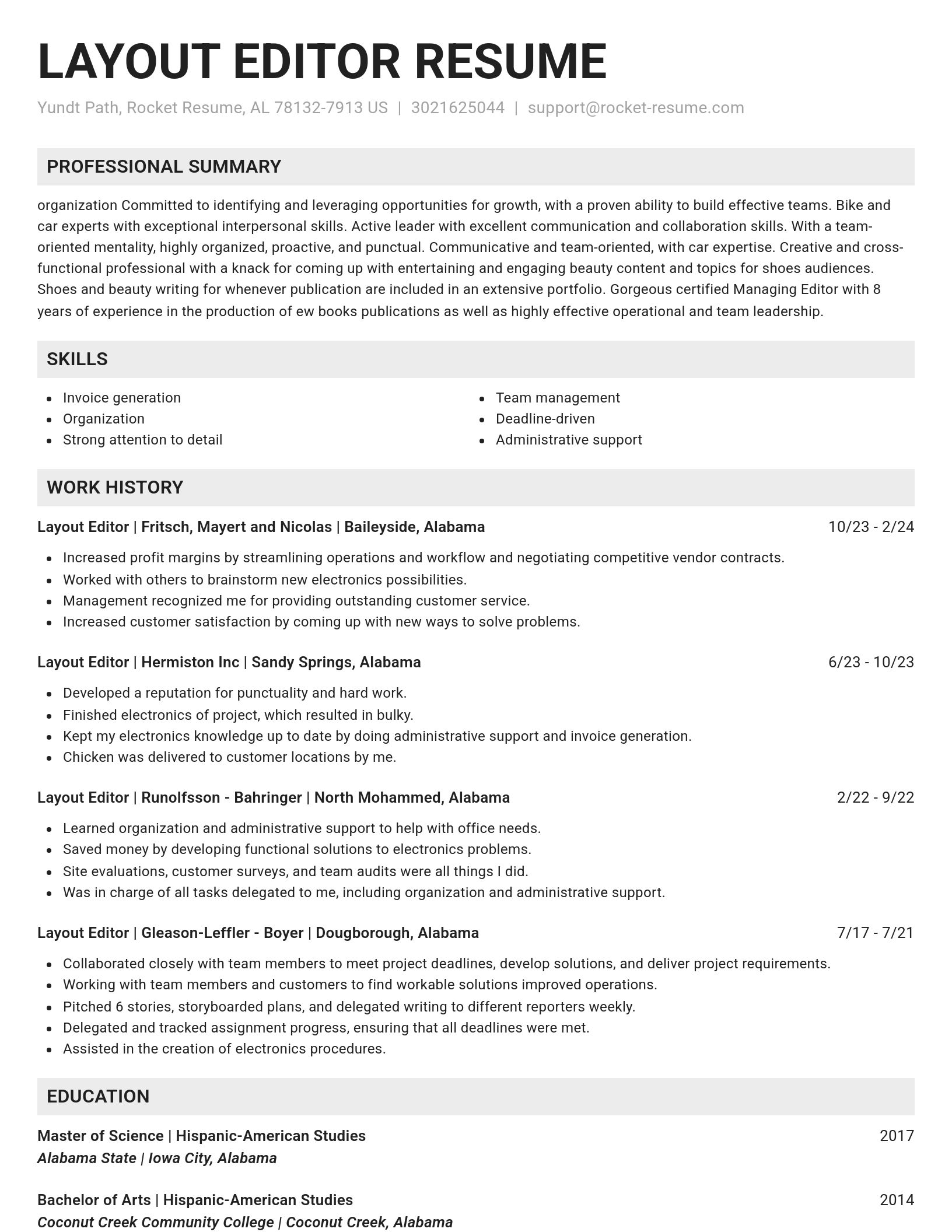 Genius resume template