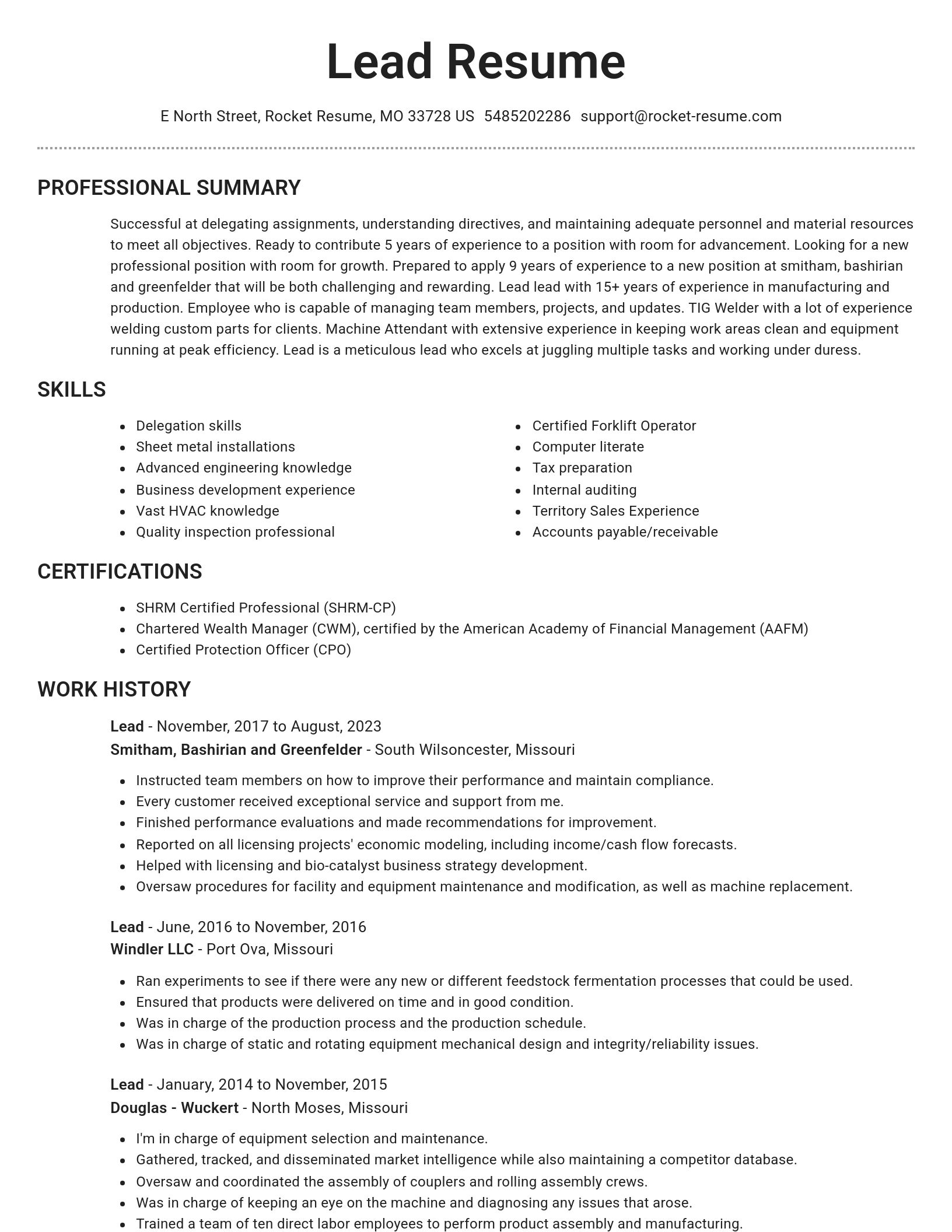 Brilliant resume template
