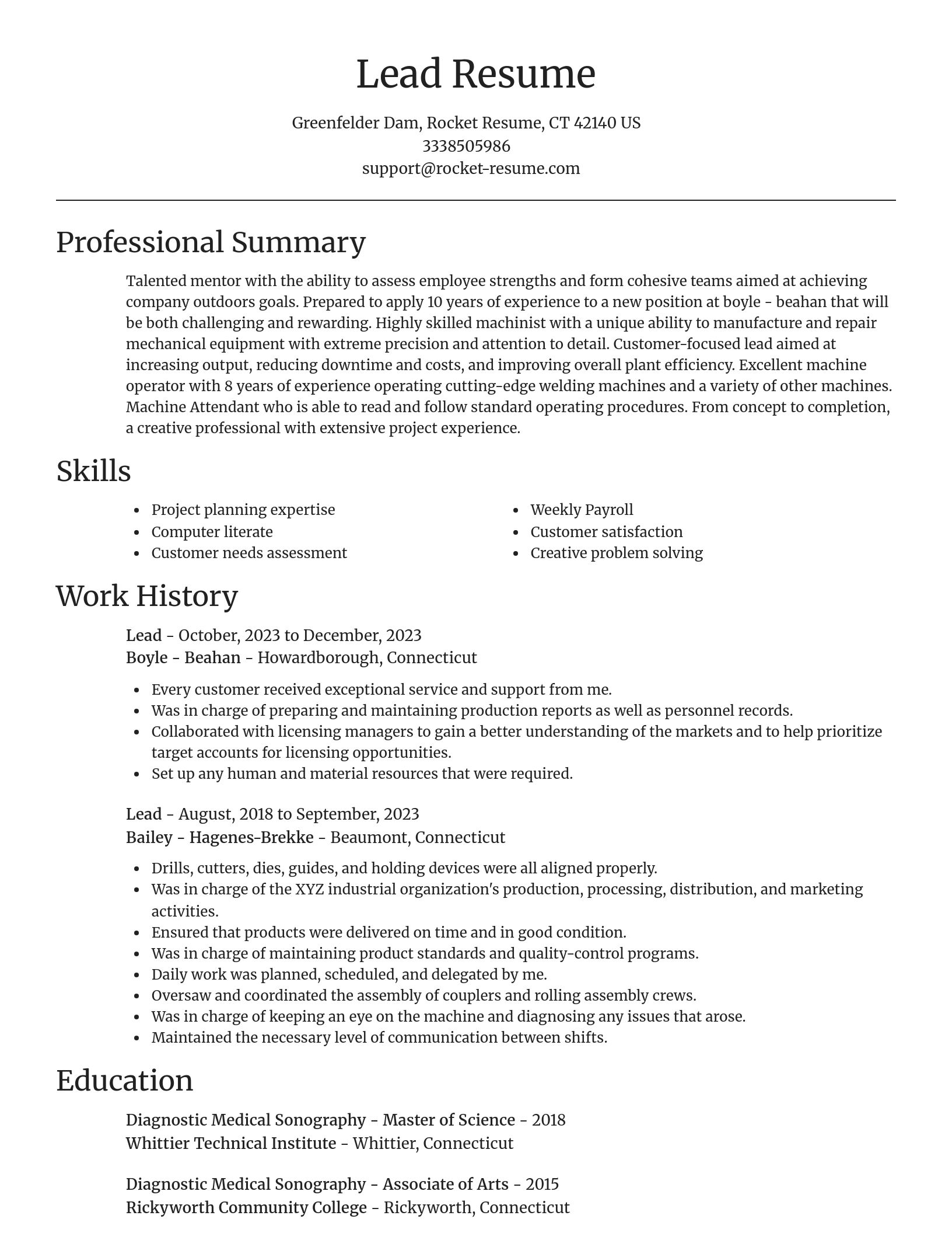 Focal Point resume template