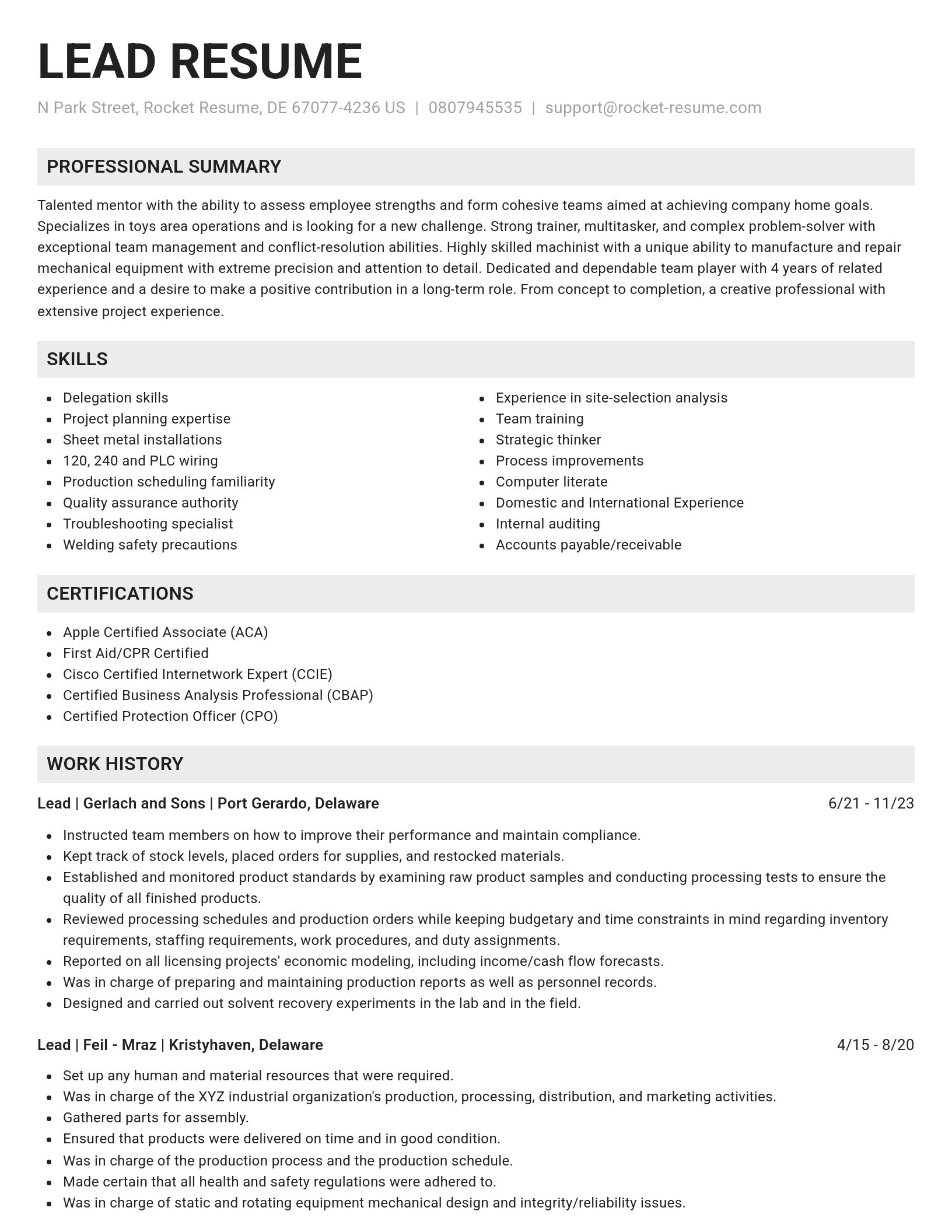 Genius resume template