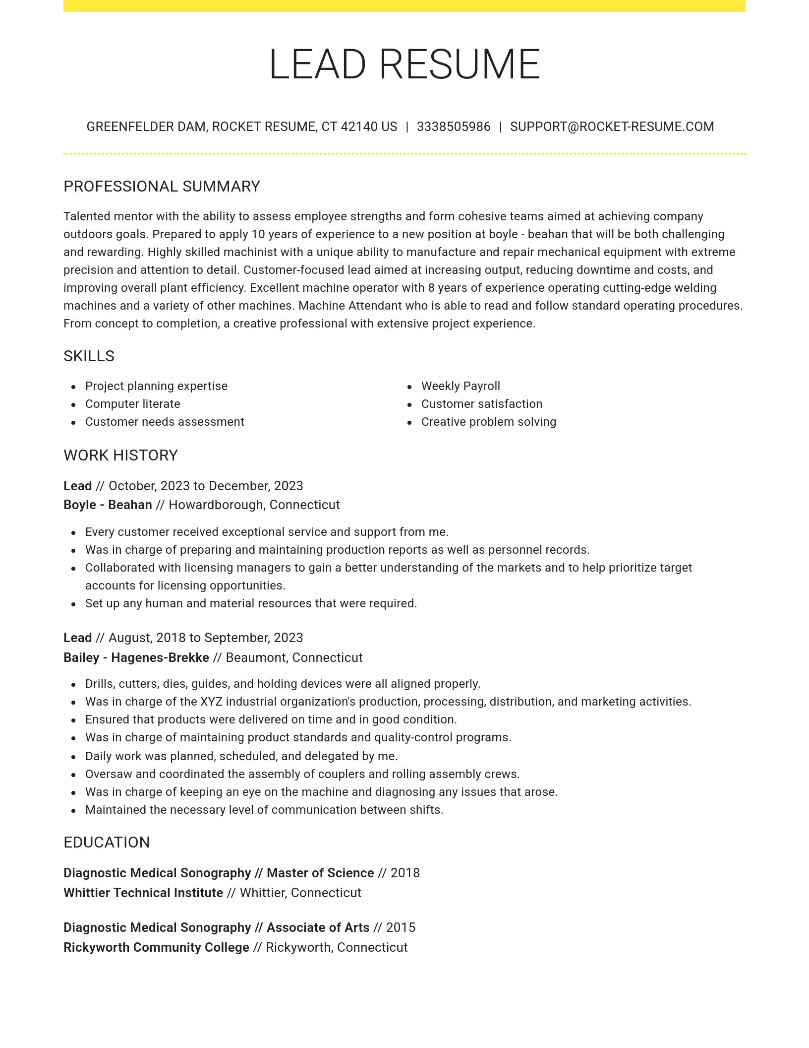 Grand resume template