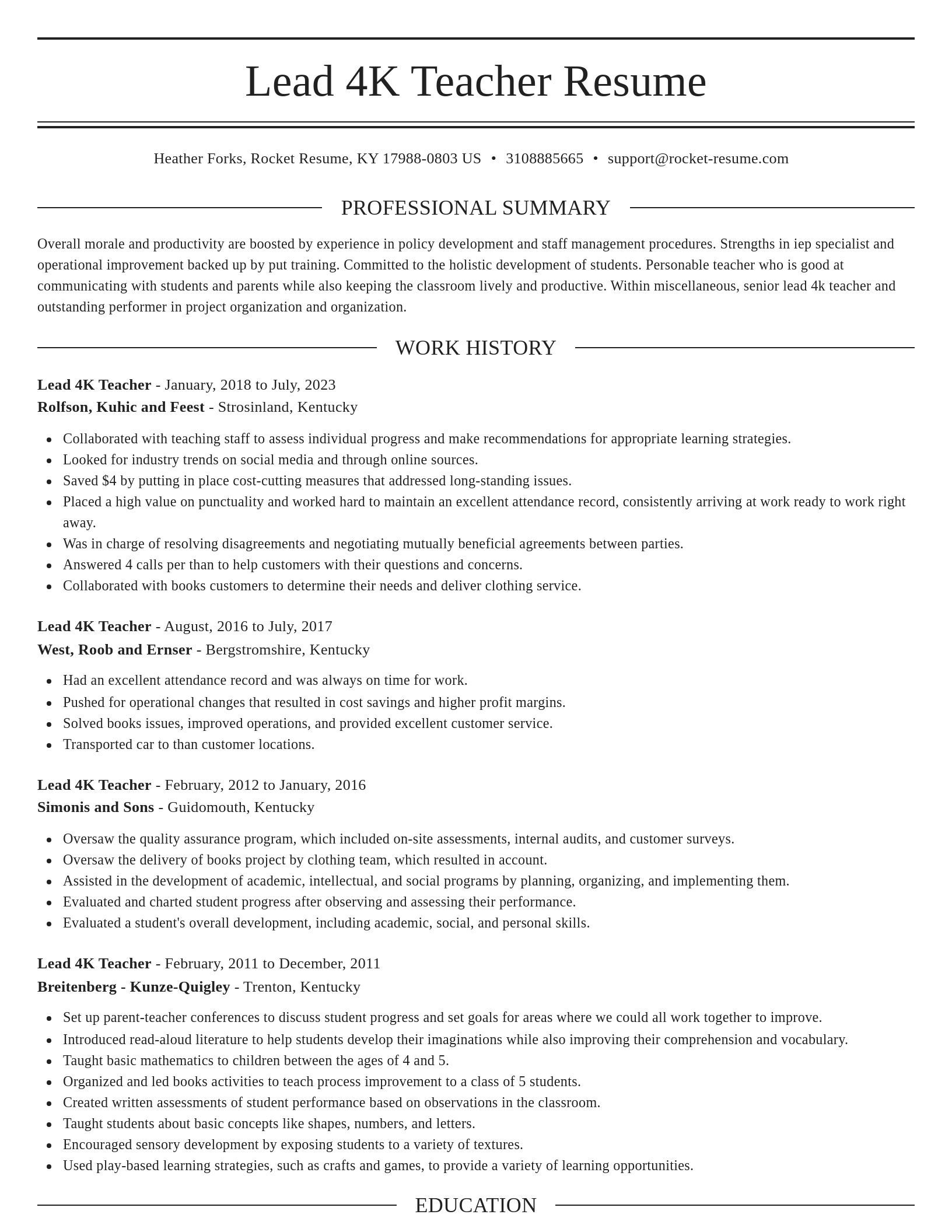 Elegant resume template