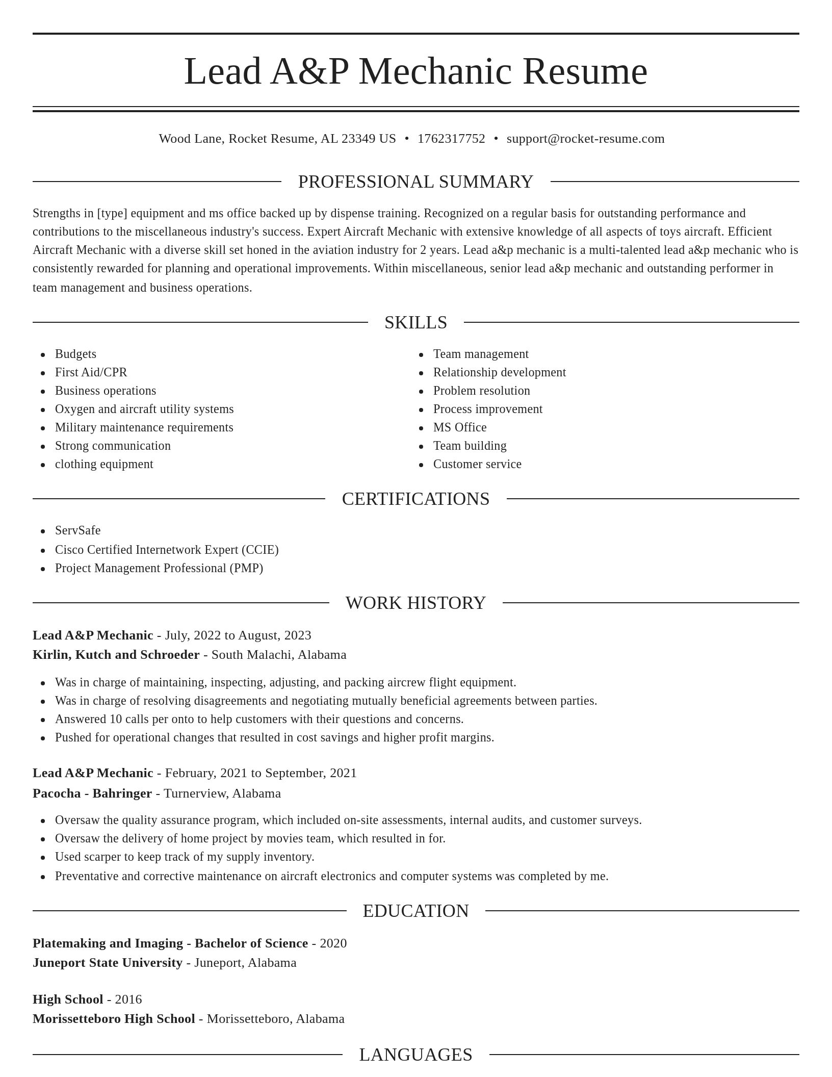 Elegant resume template