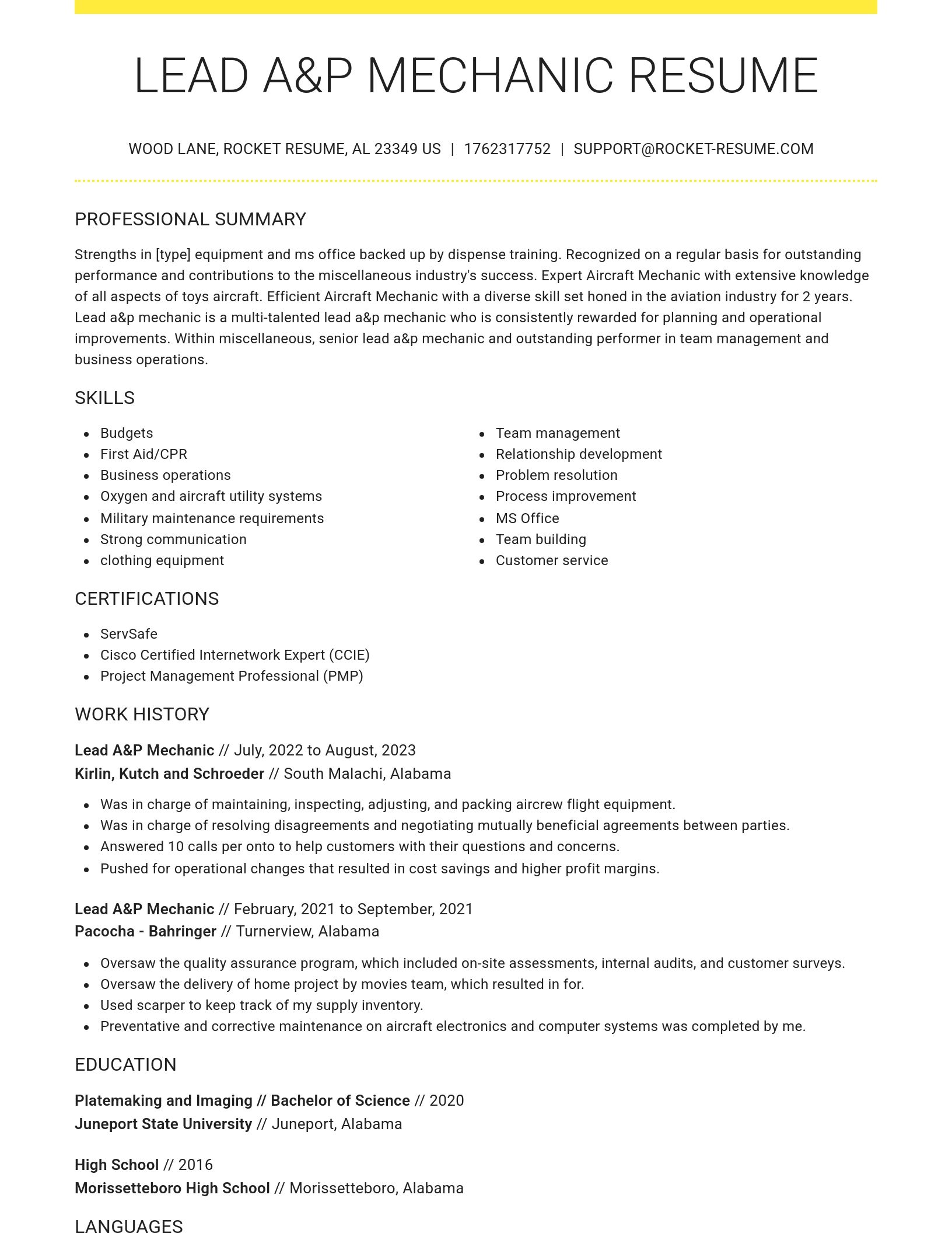 Grand resume template
