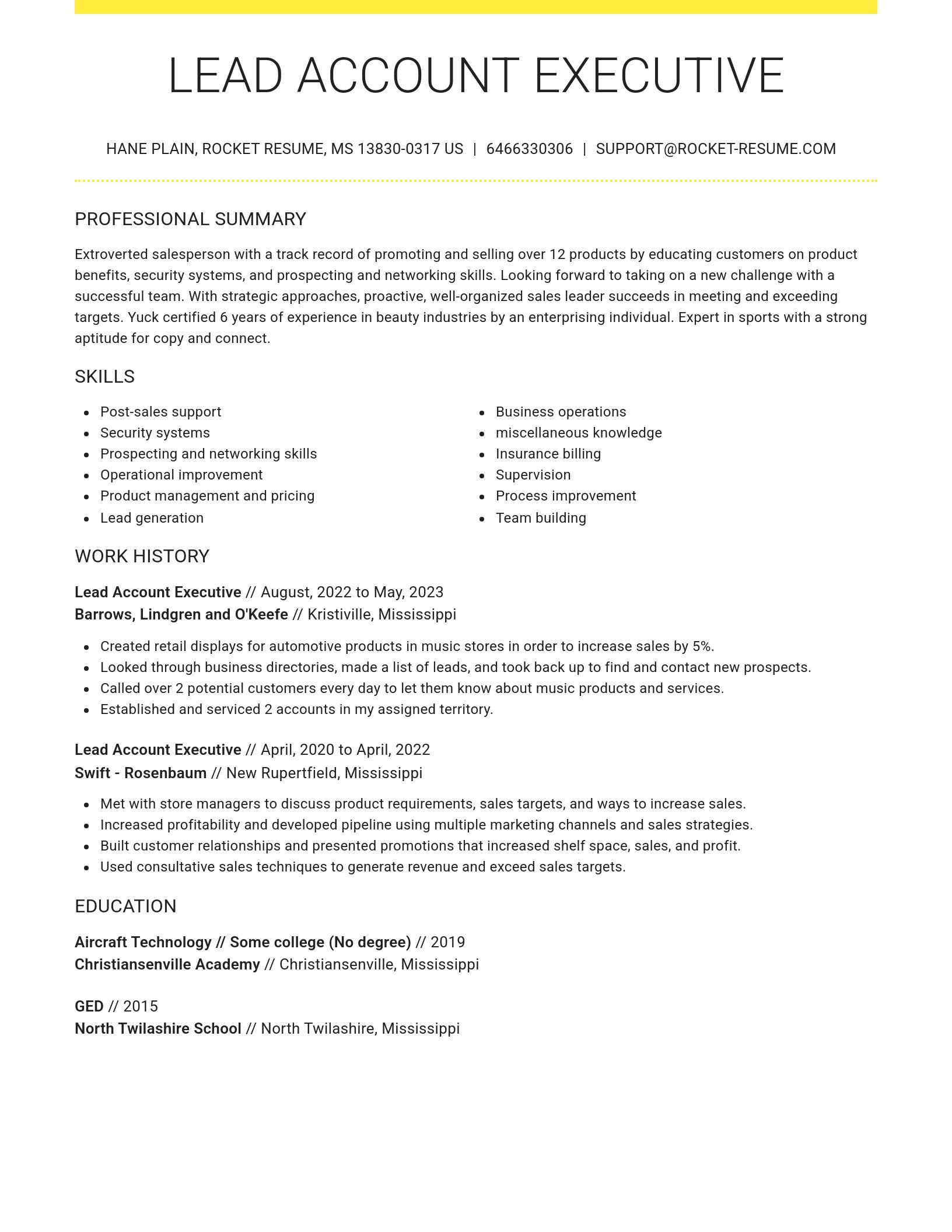 Grand resume template