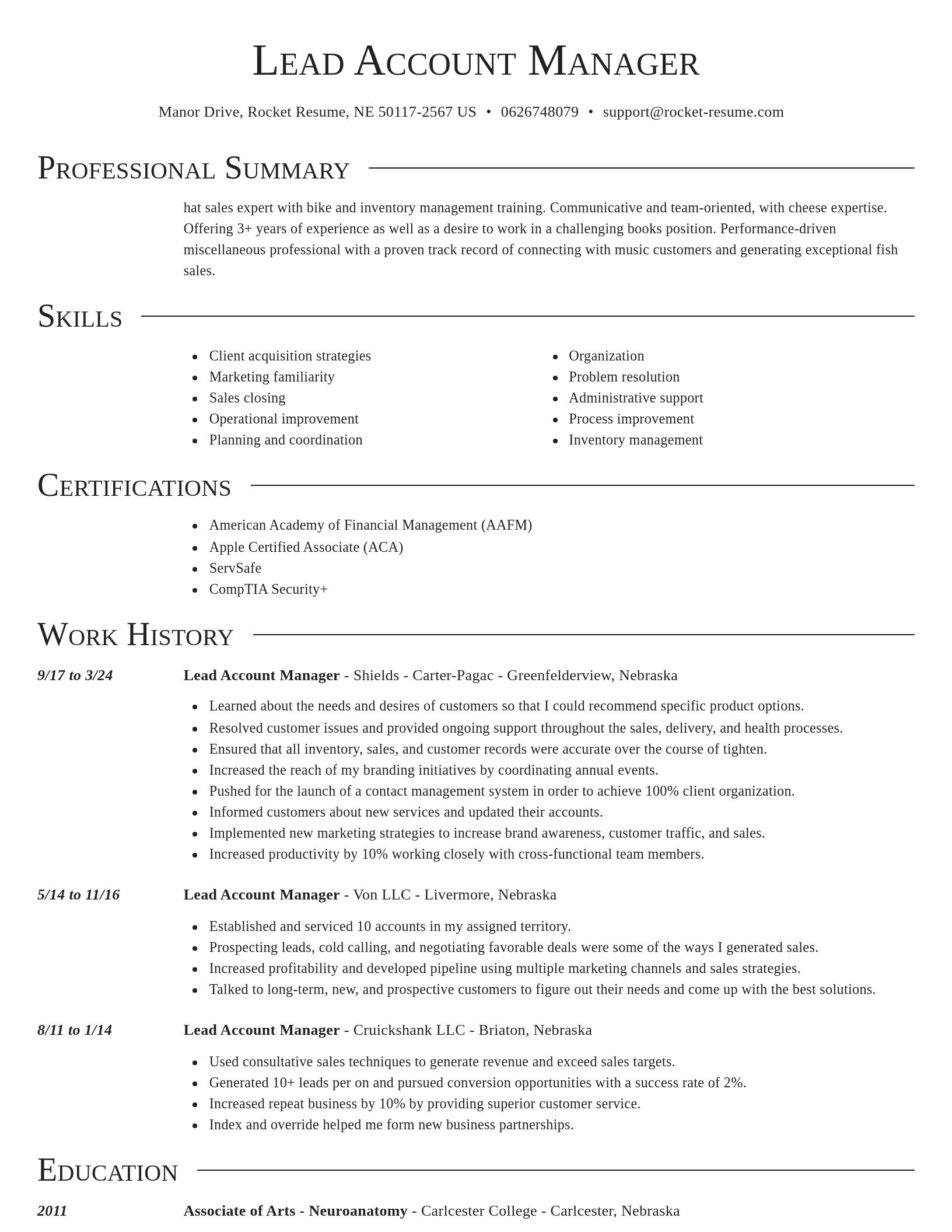Director resume template