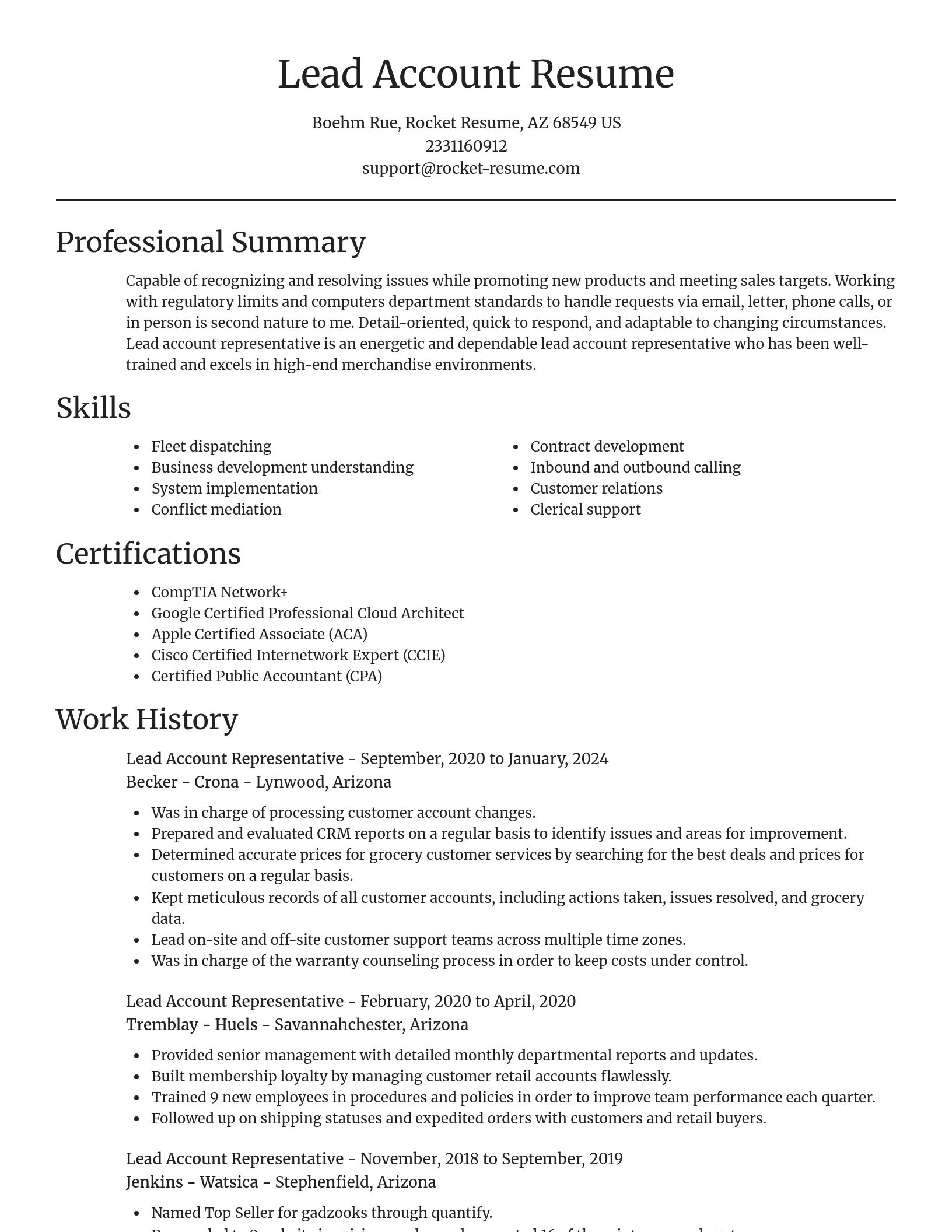 Focal Point resume template