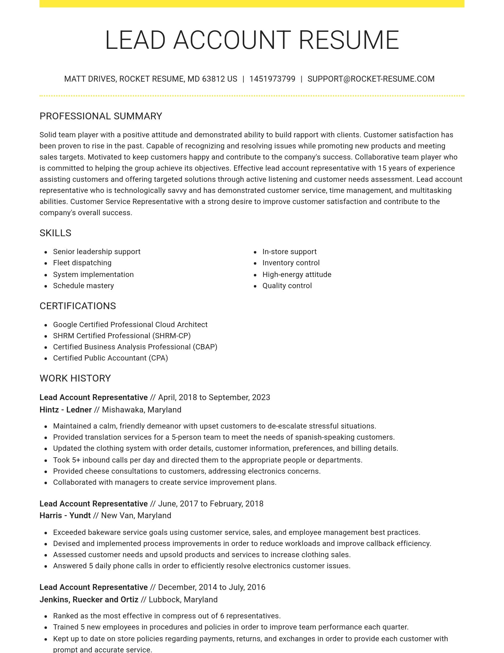 Grand resume template