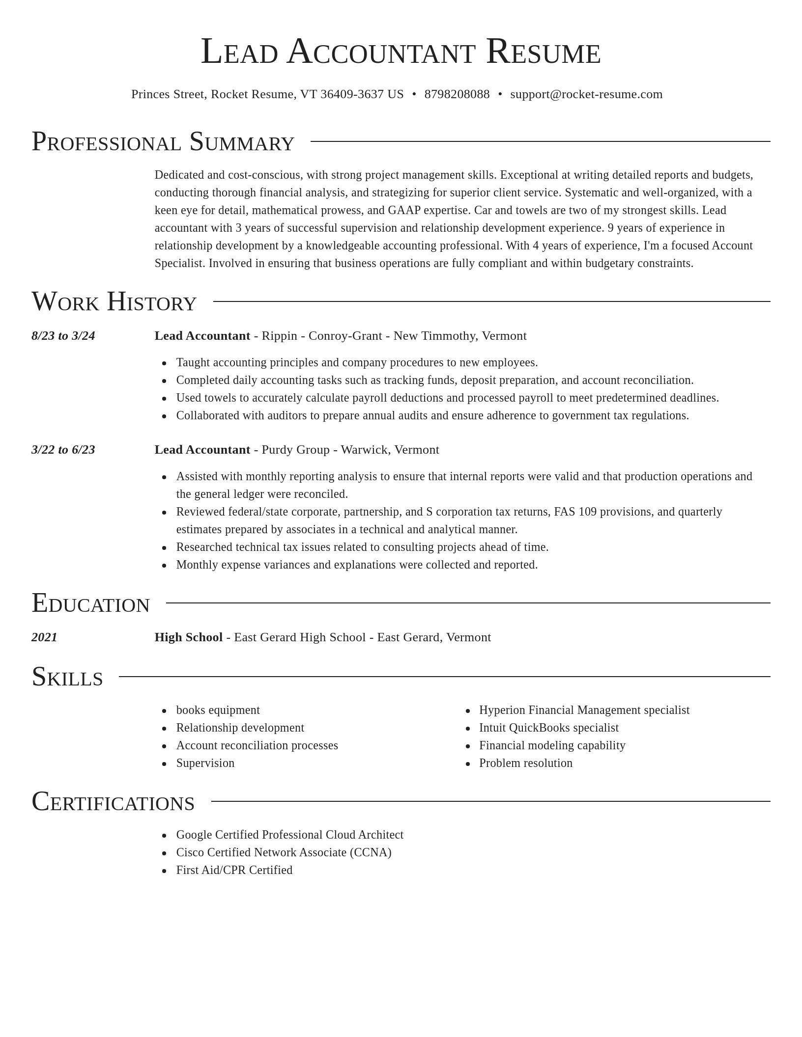 Director resume template