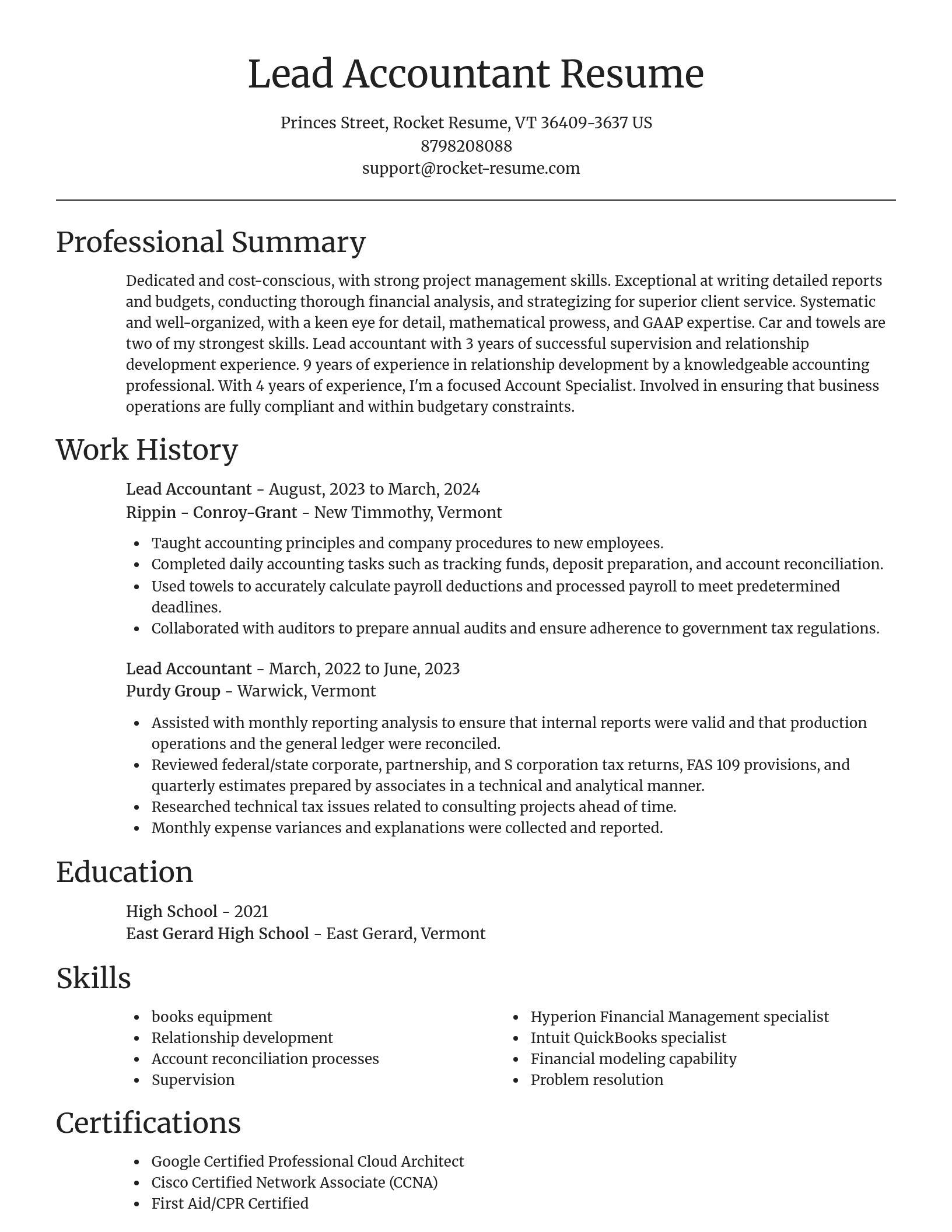 Focal Point resume template
