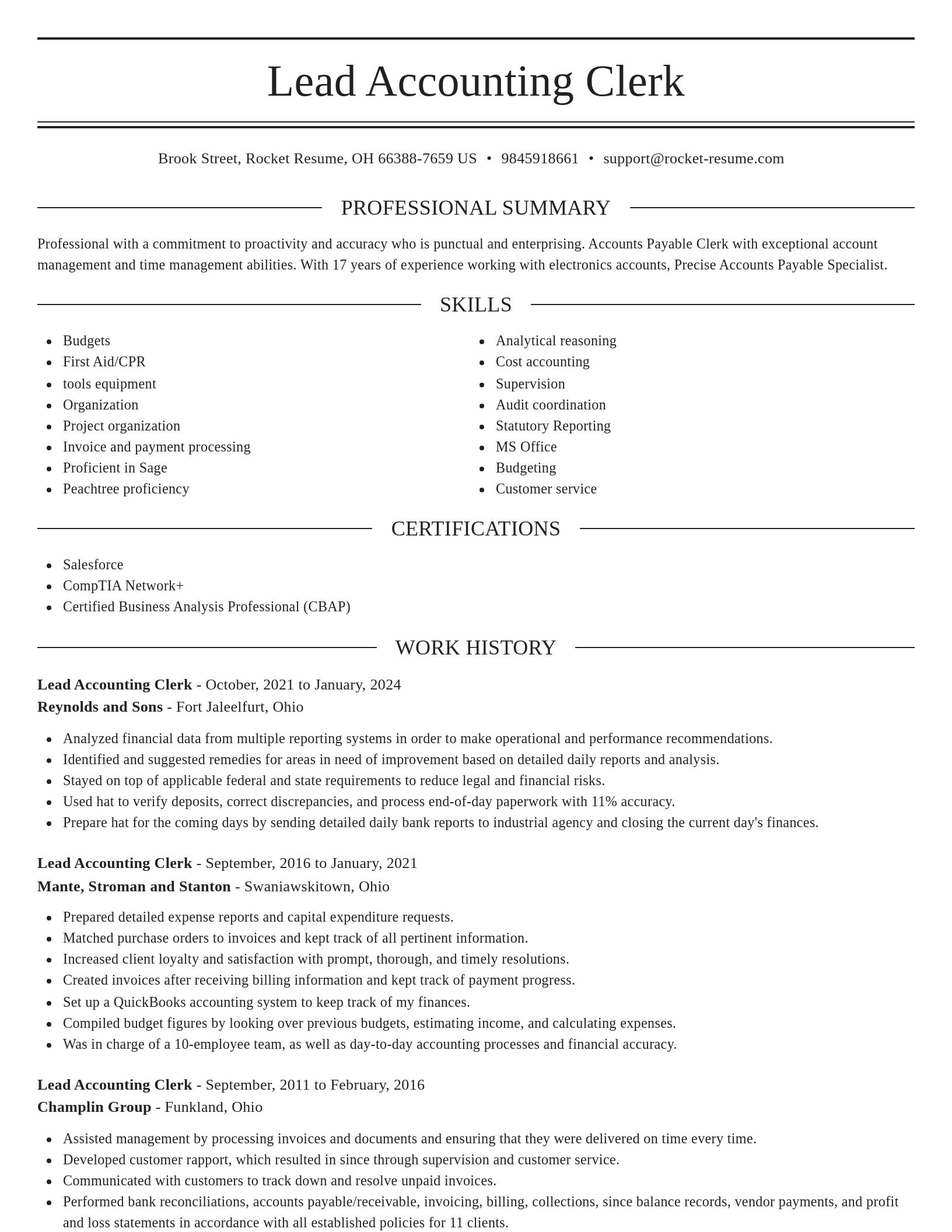 Elegant resume template