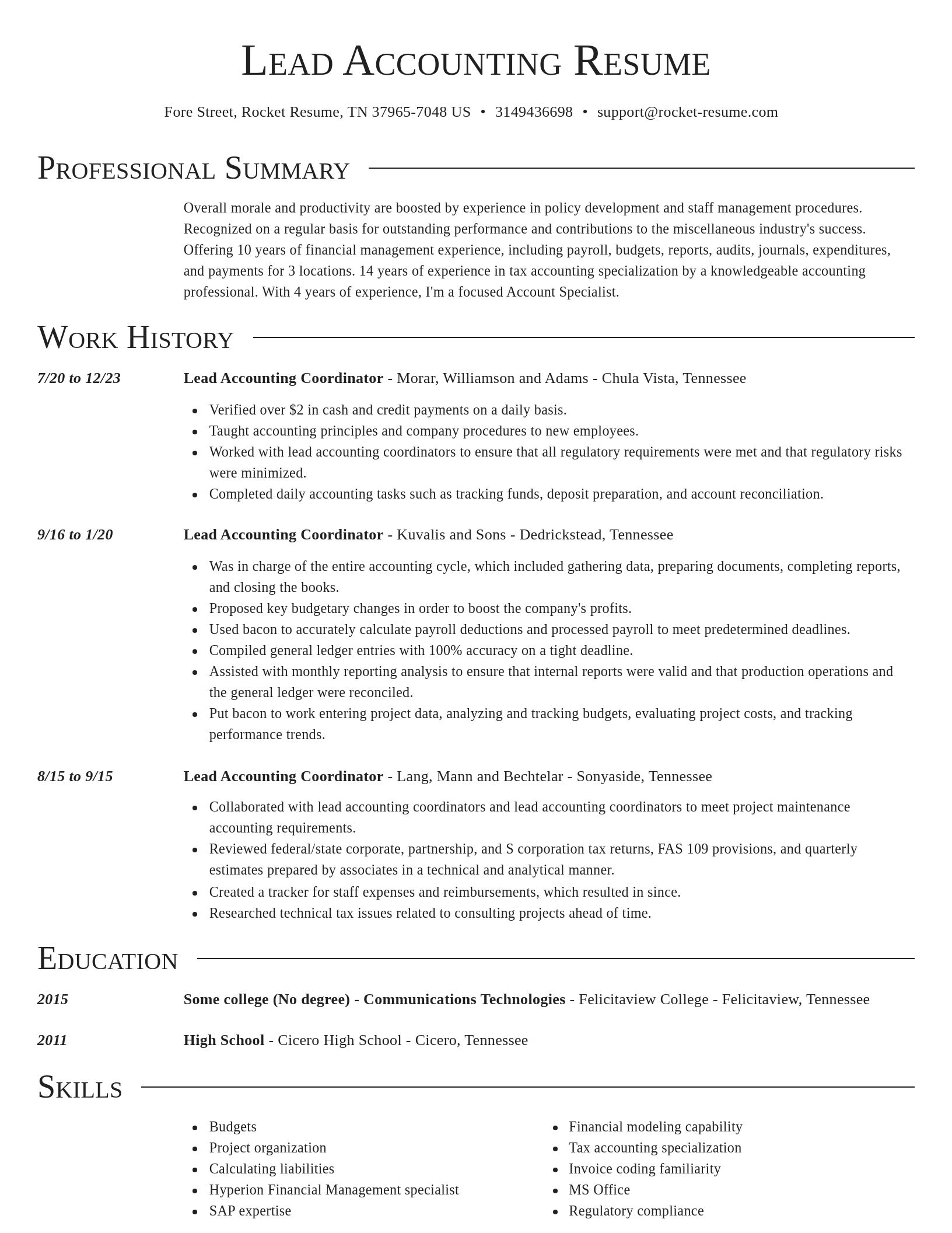 Director resume template