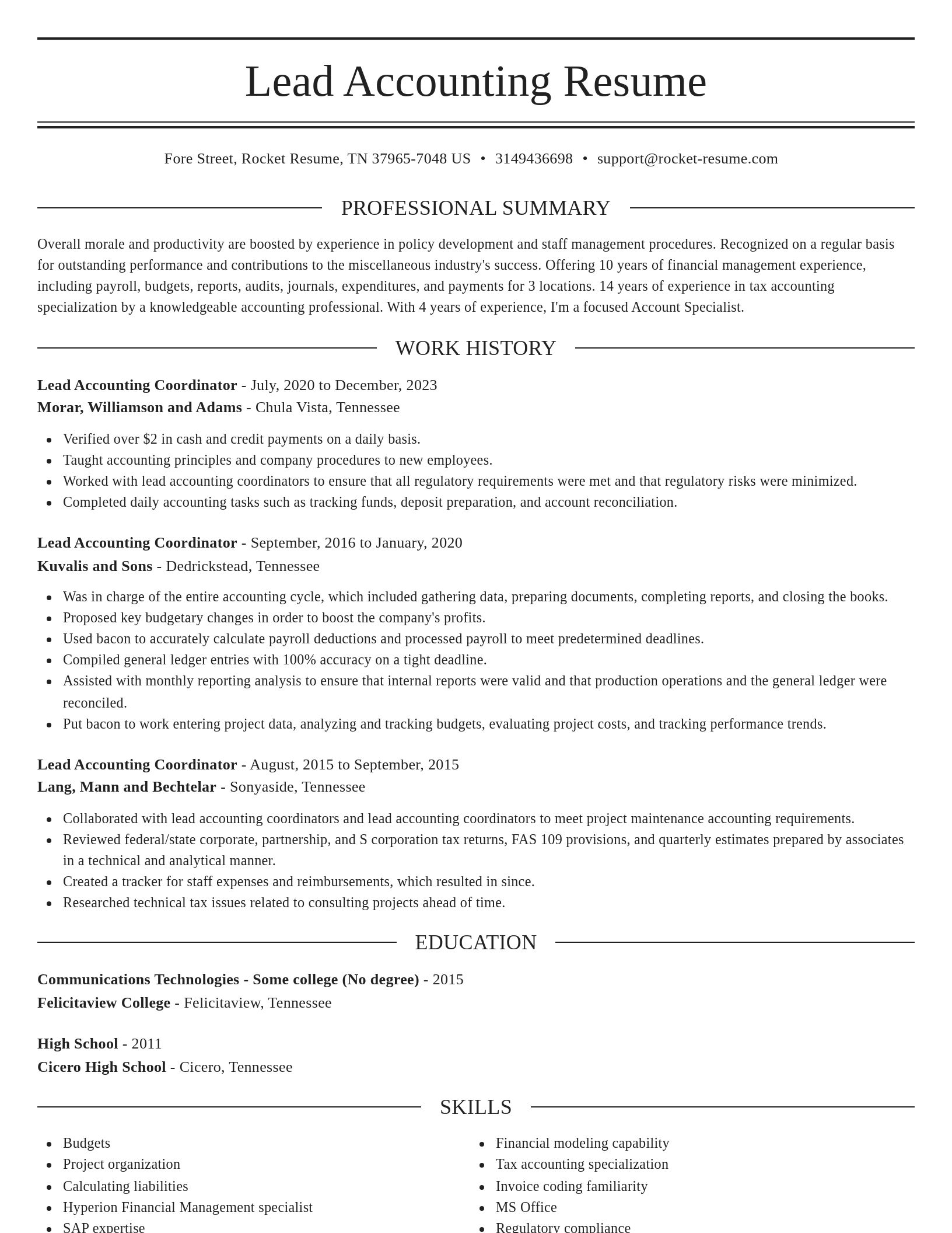 Elegant resume template