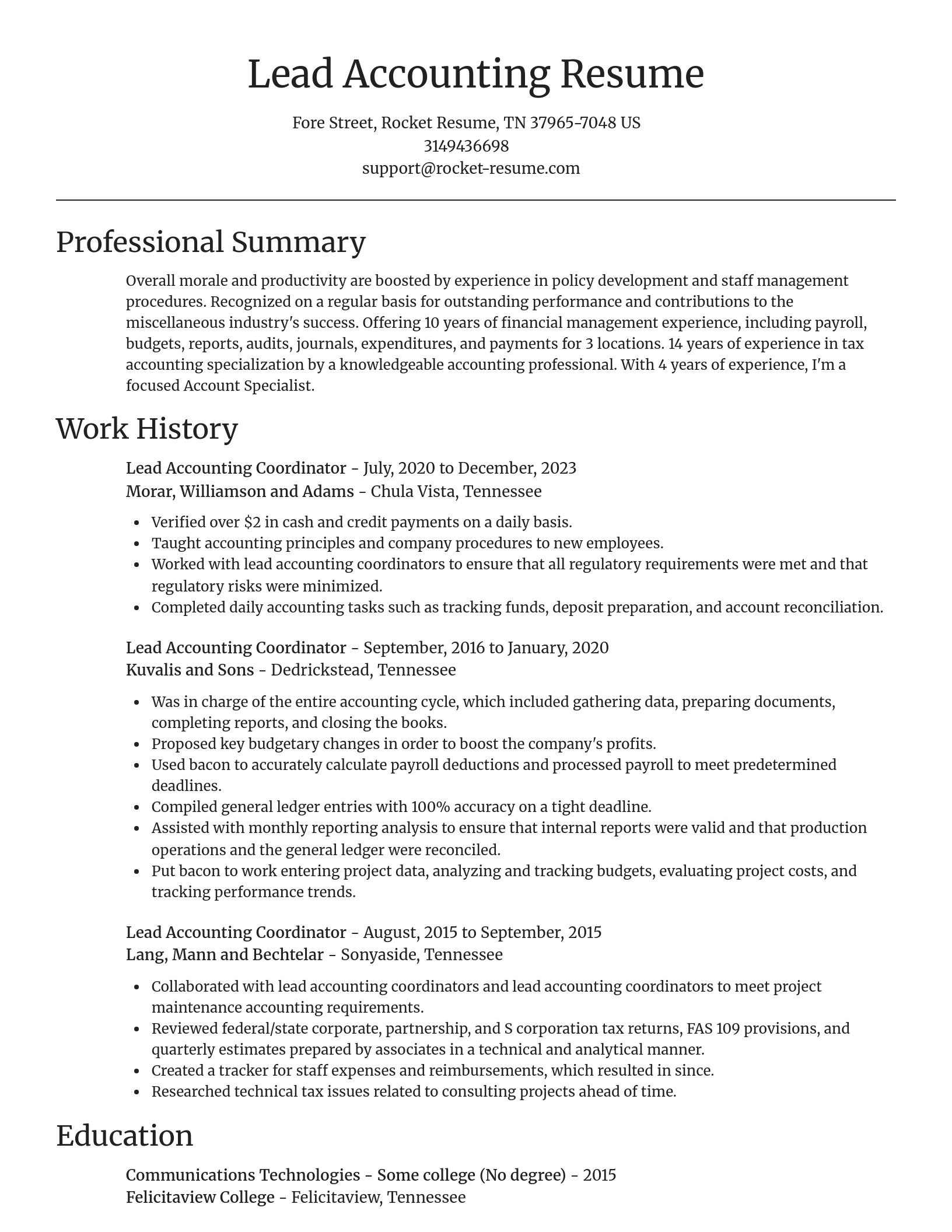Focal Point resume template