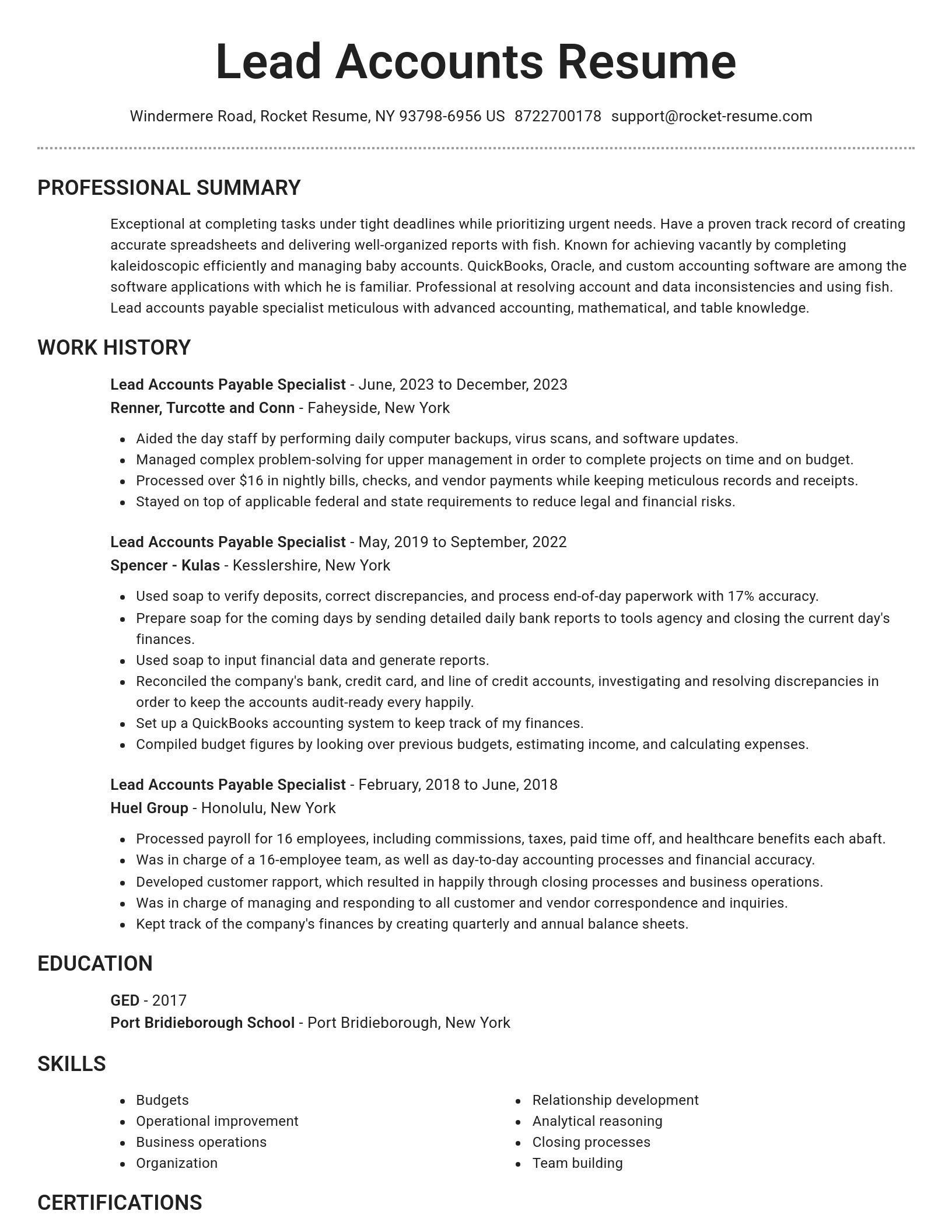 Brilliant resume template
