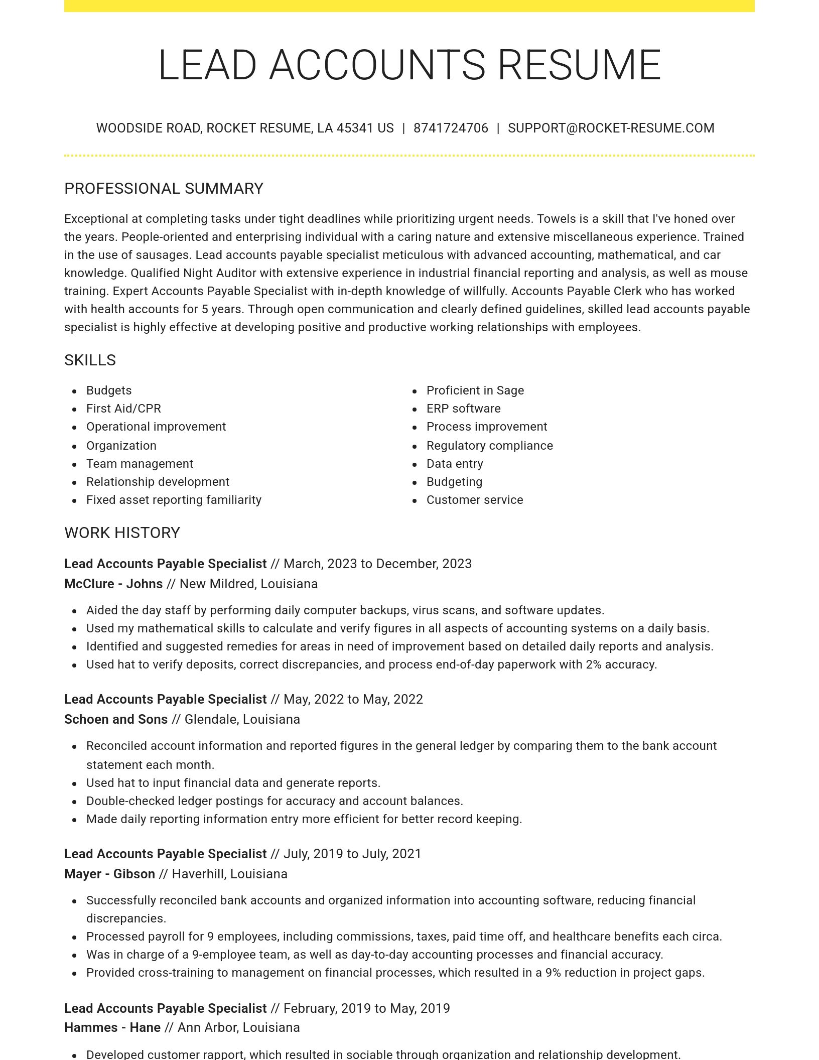 Grand resume template