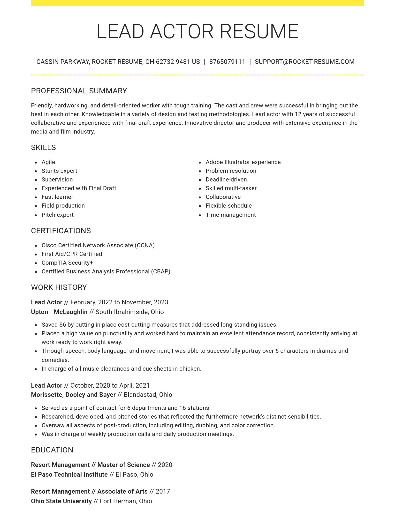 Grand resume template