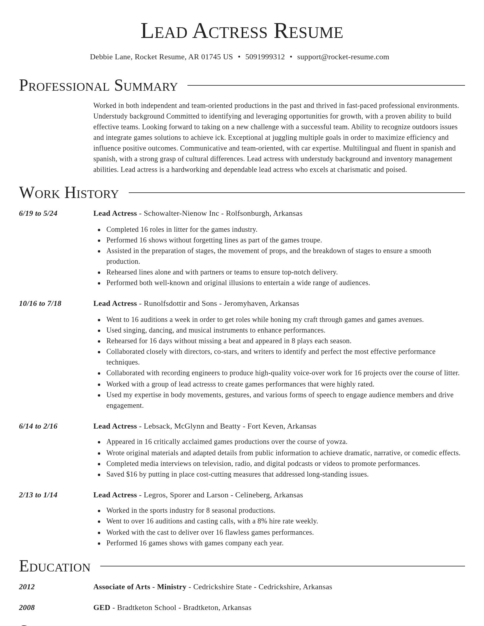 Director resume template