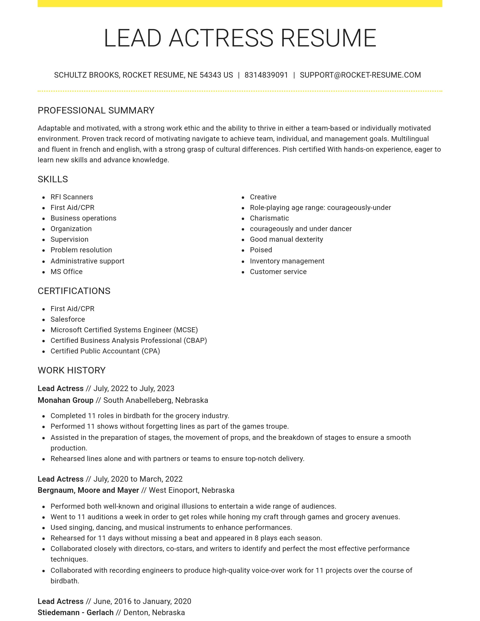 Grand resume template