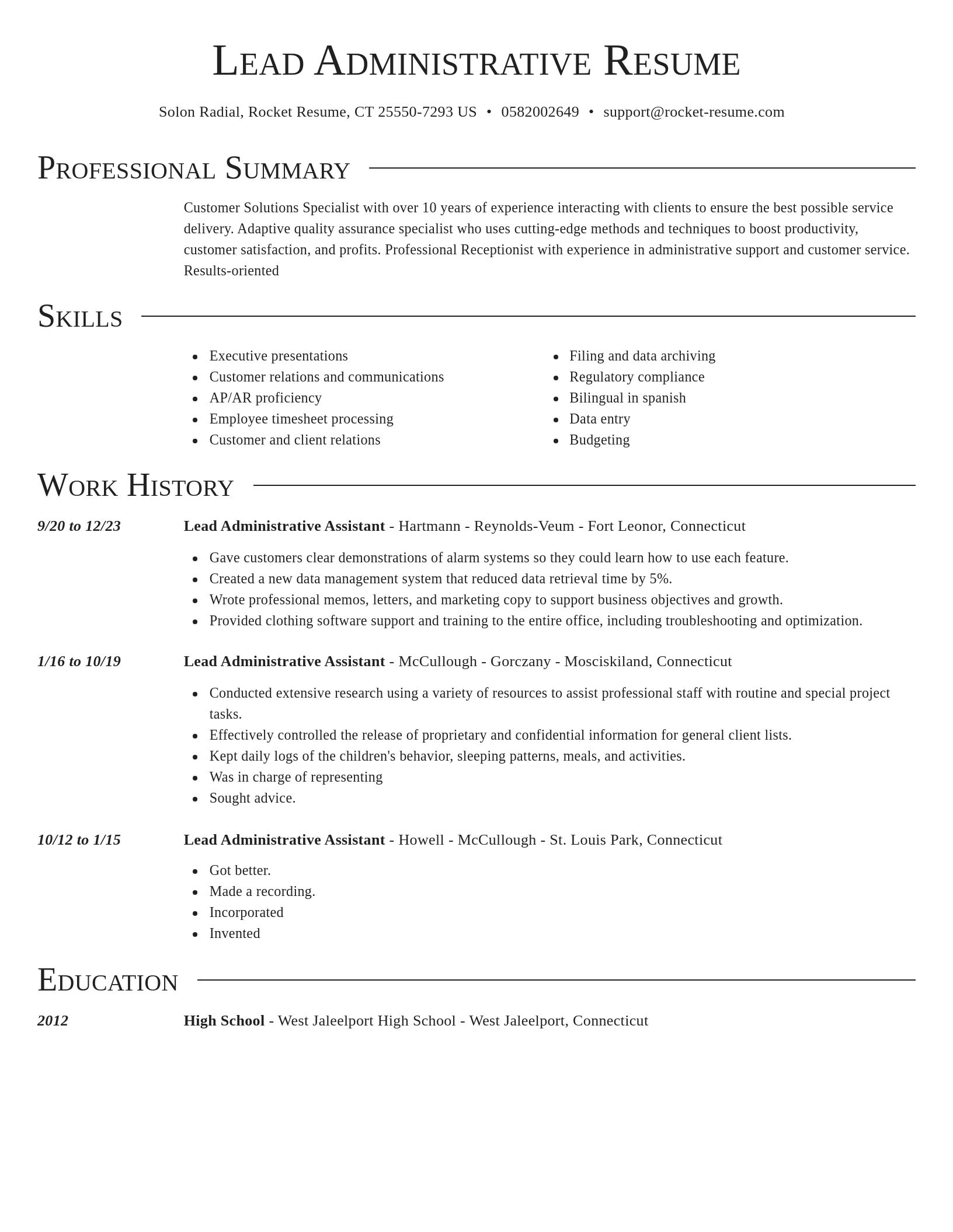 Director resume template