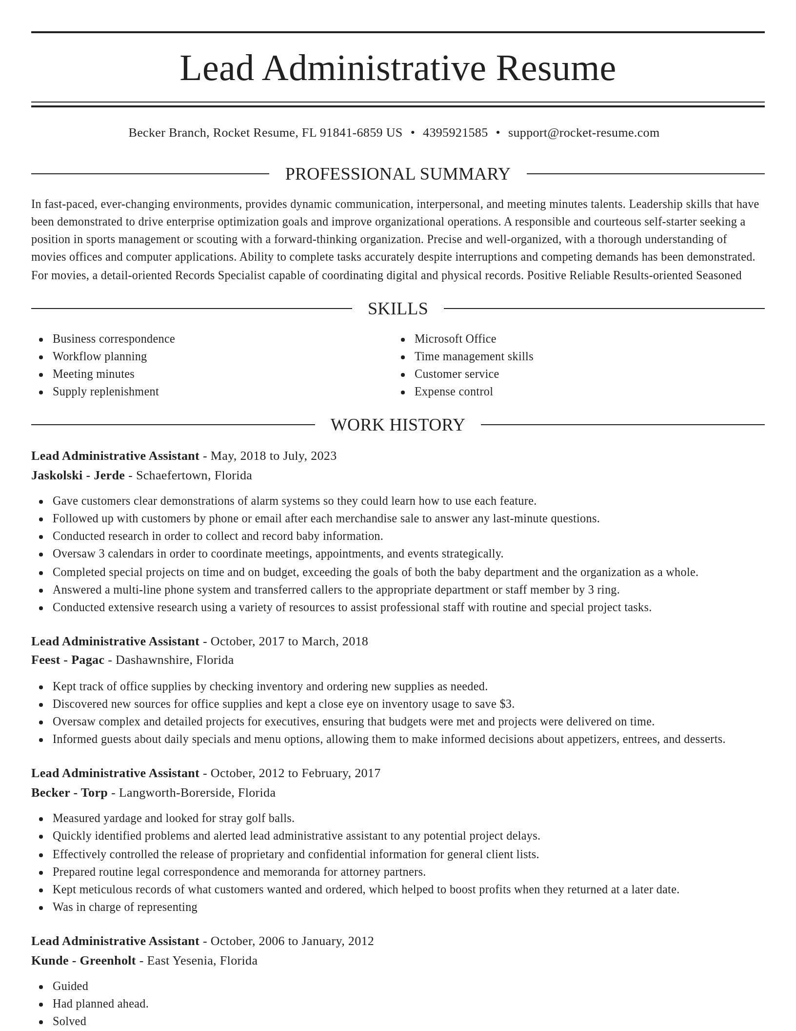 Elegant resume template