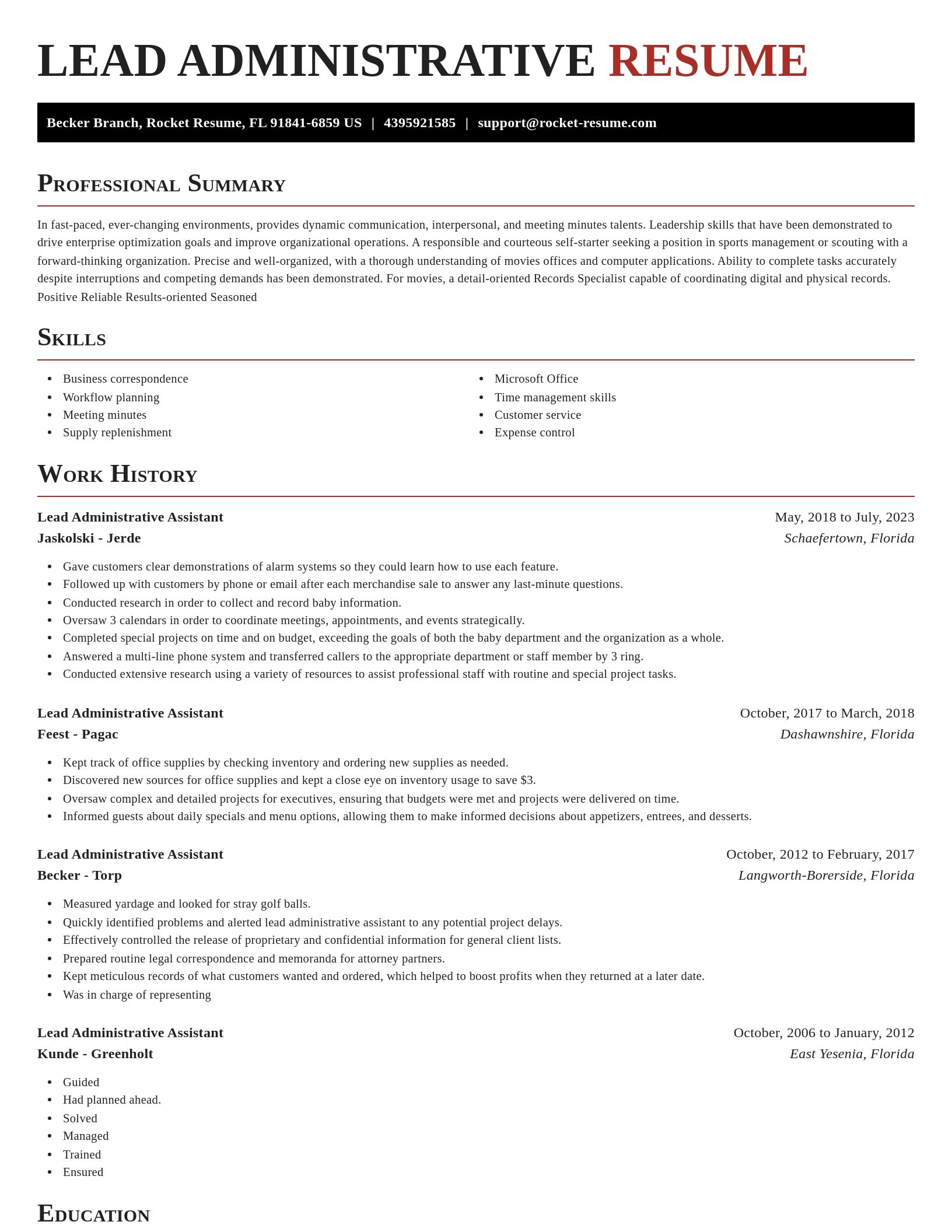 Exquisite resume template