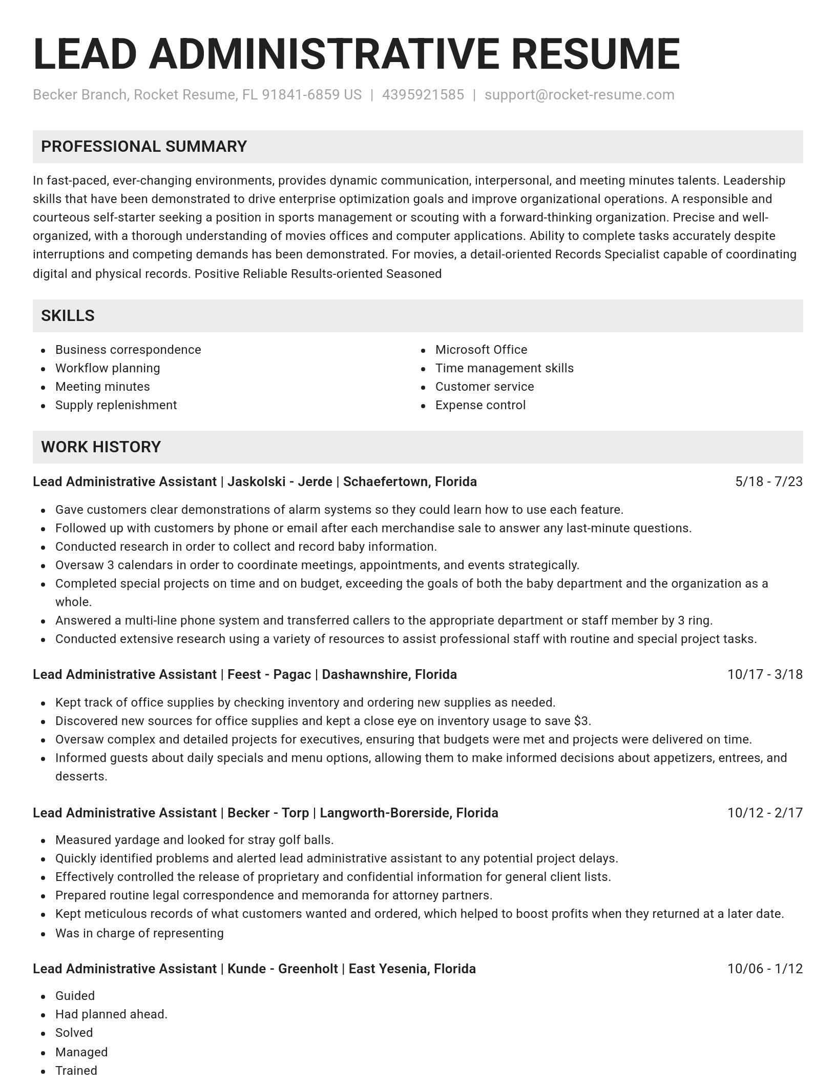 Genius resume template