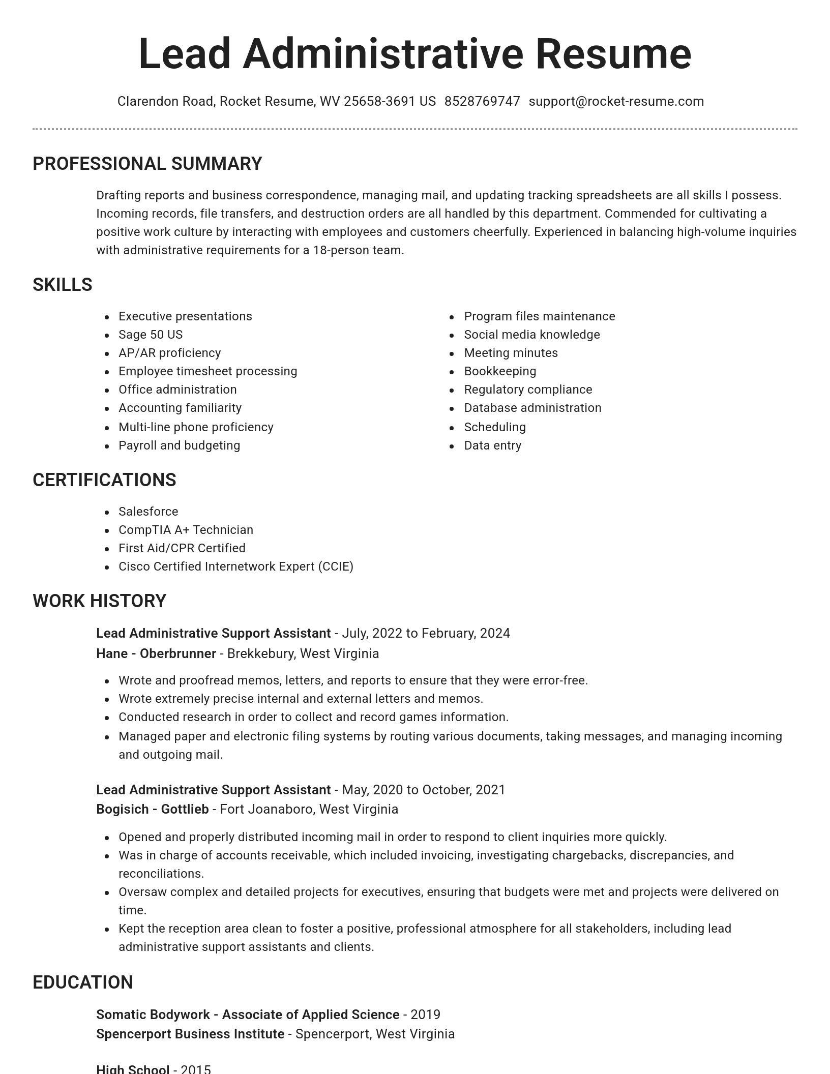 Brilliant resume template