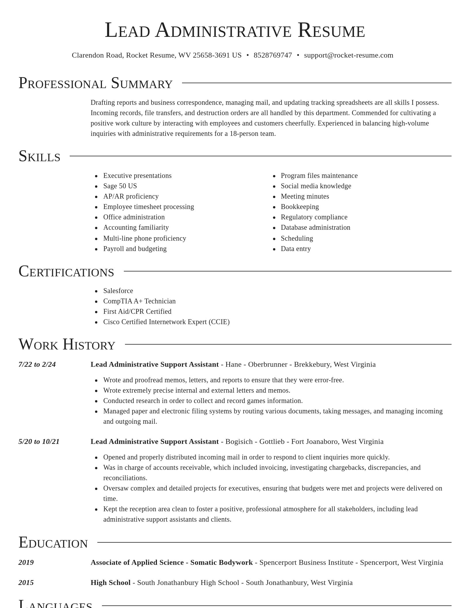 Director resume template