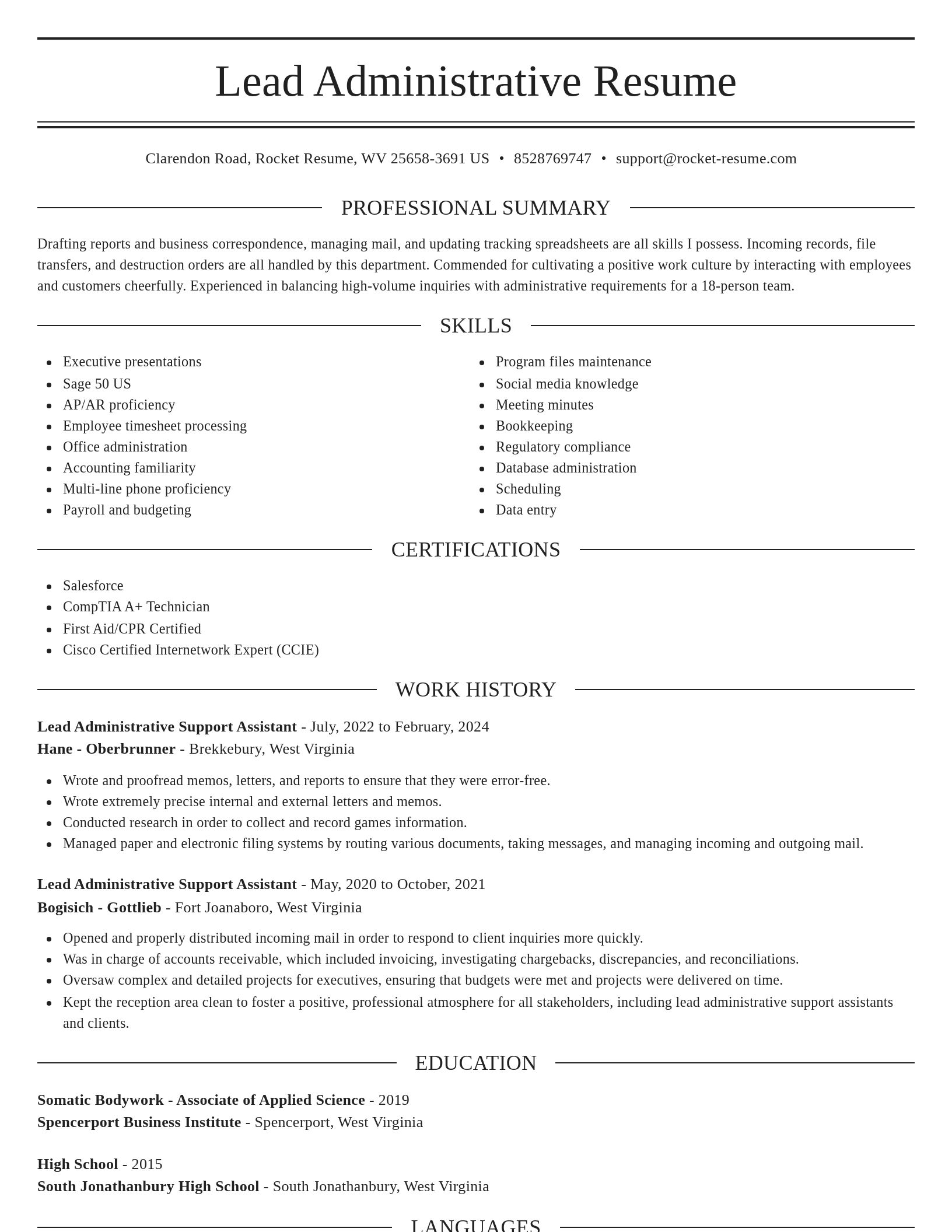 Elegant resume template
