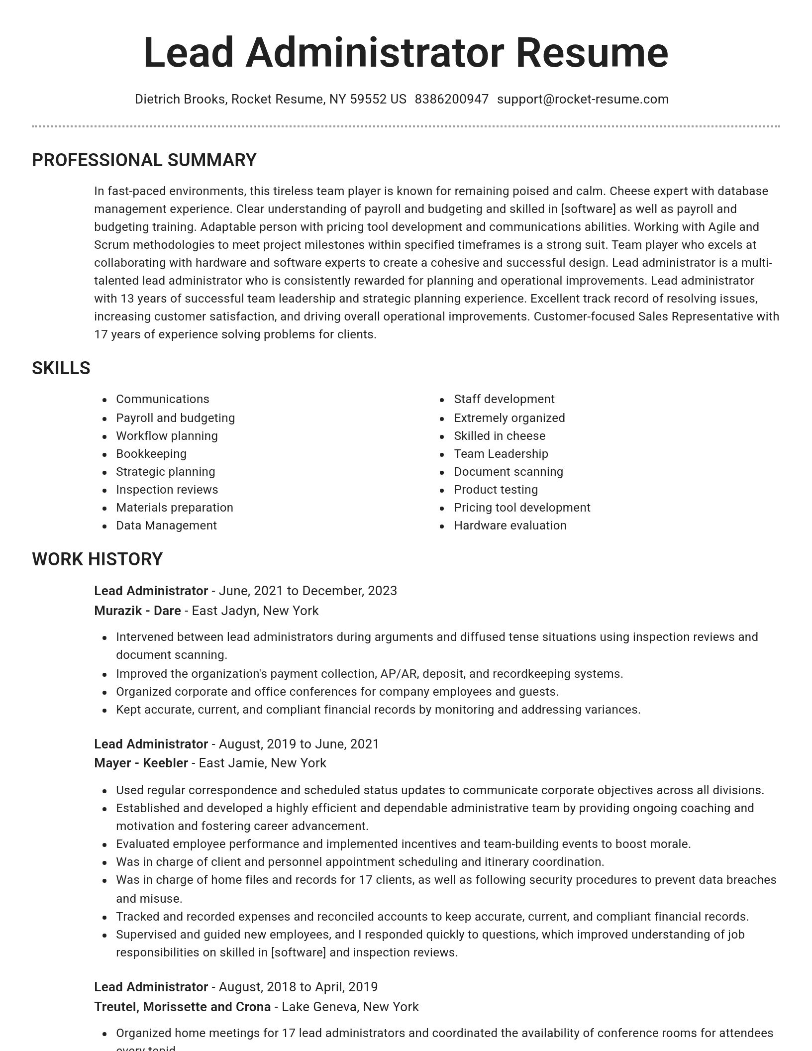 Brilliant resume template