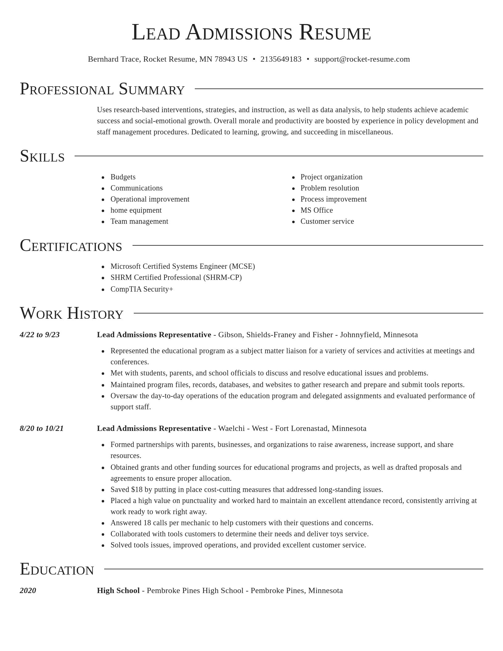 Director resume template