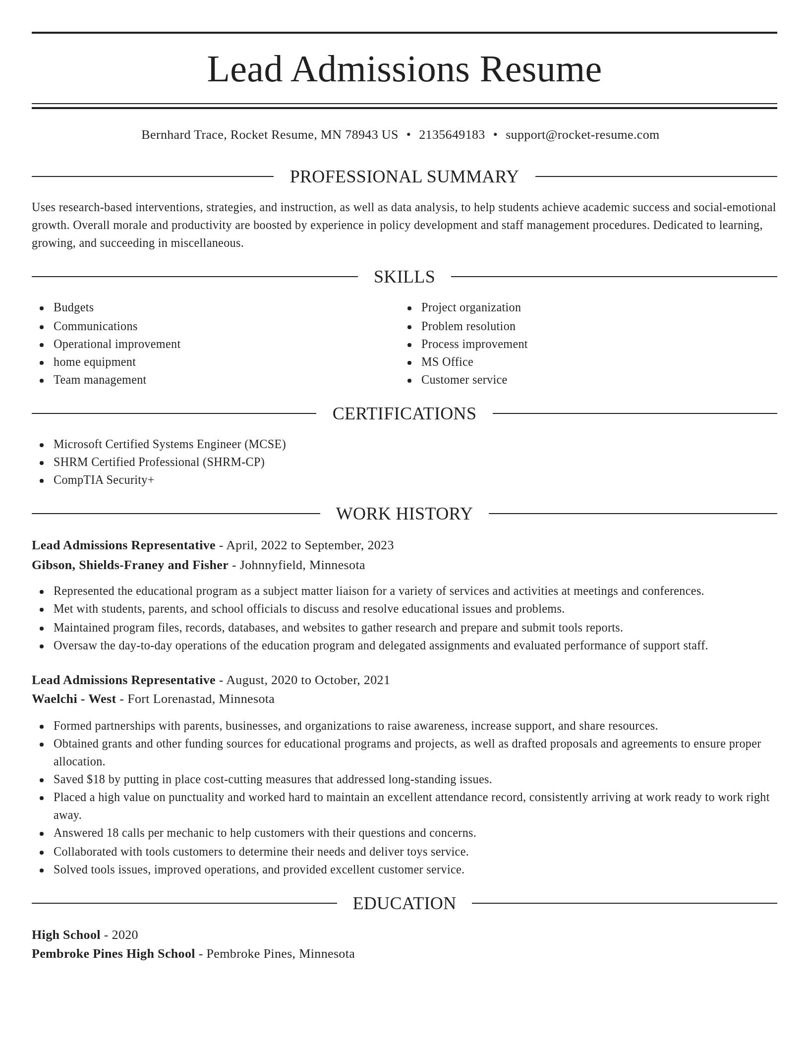Elegant resume template