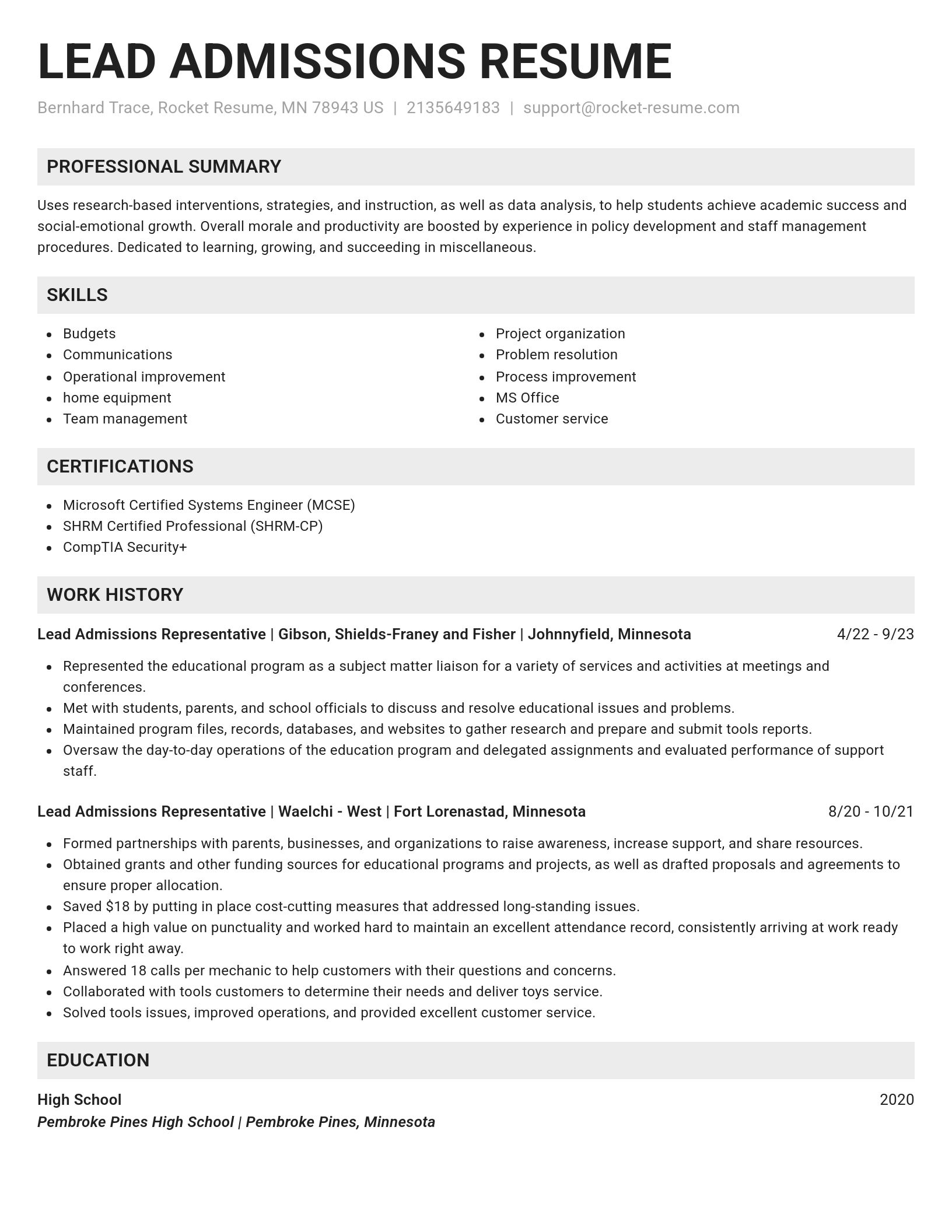 Genius resume template