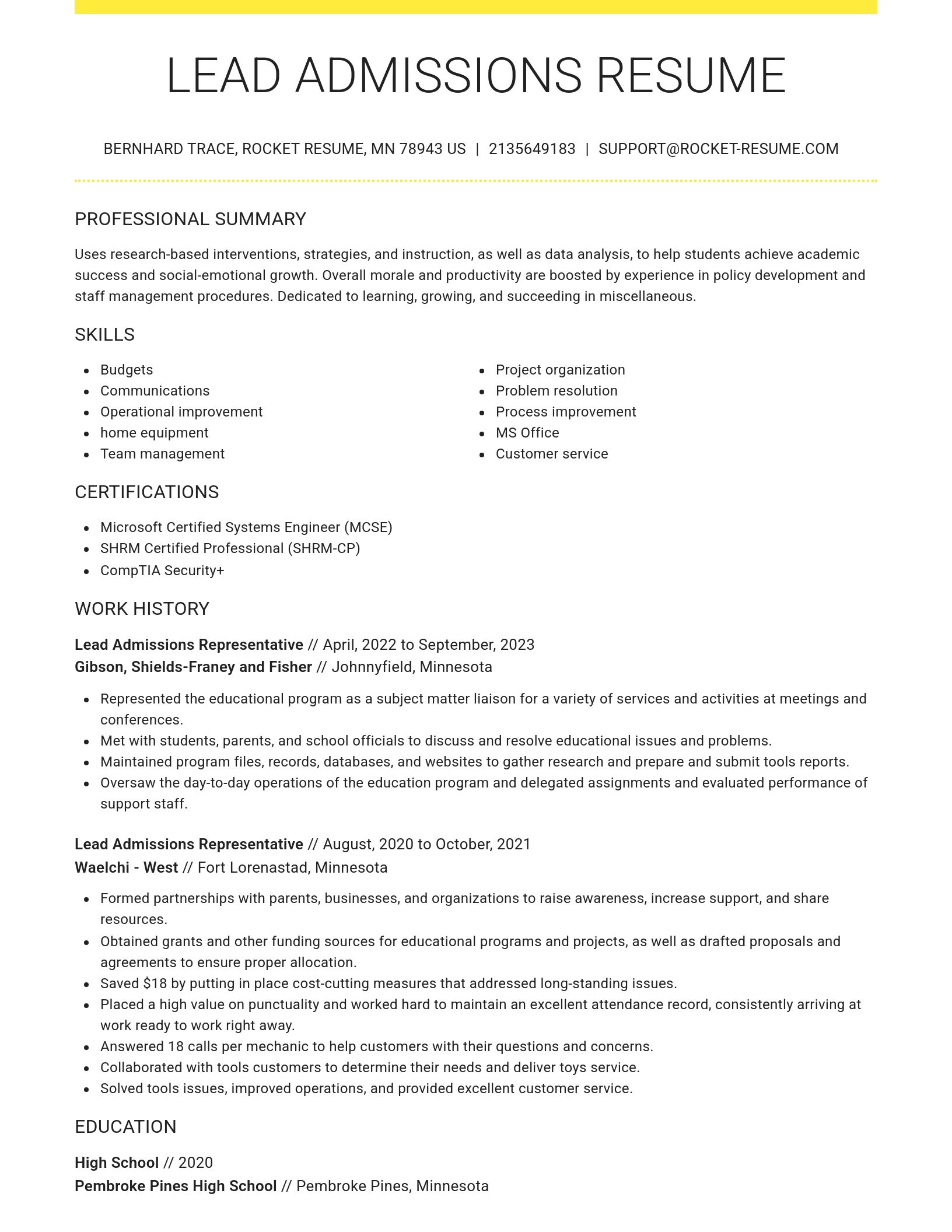 Grand resume template