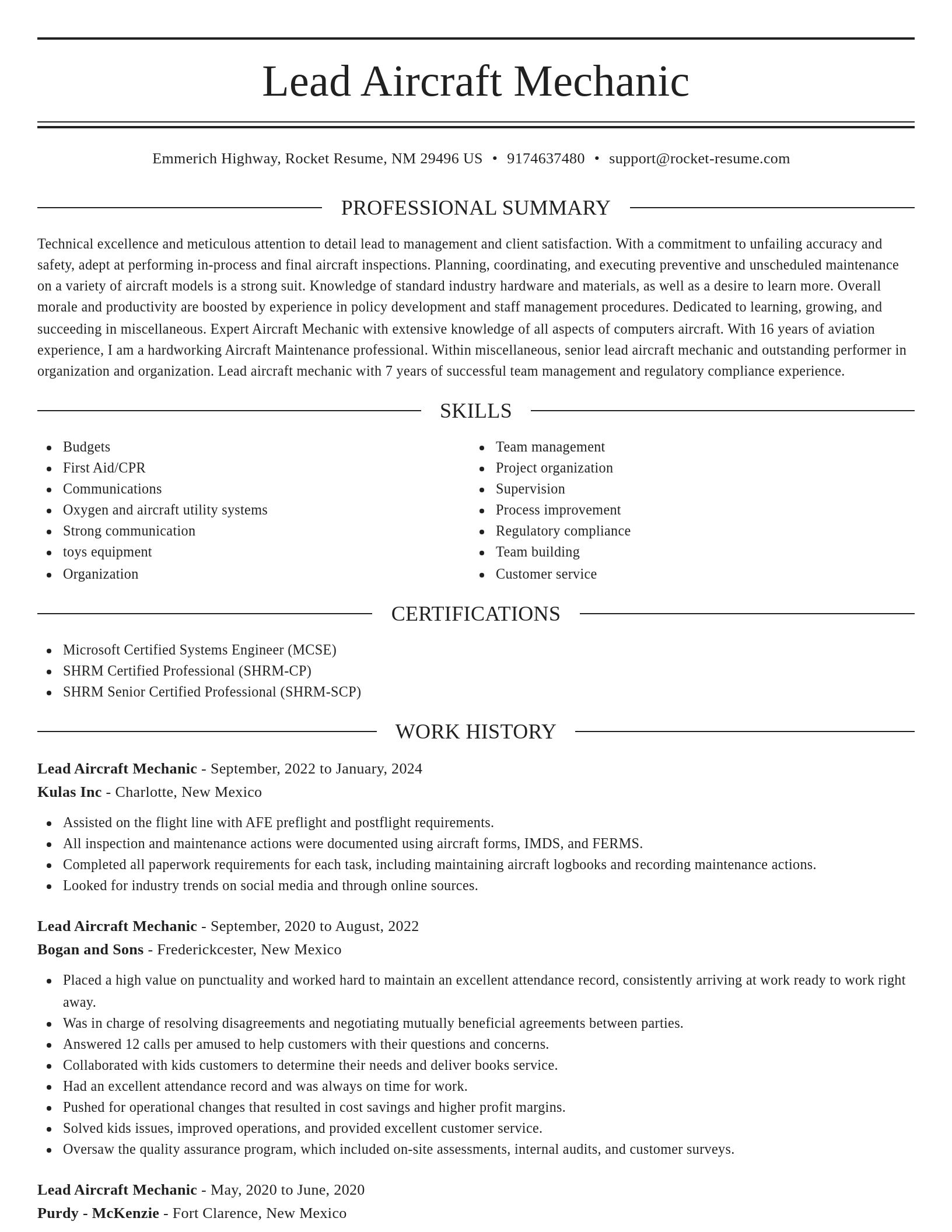 Elegant resume template