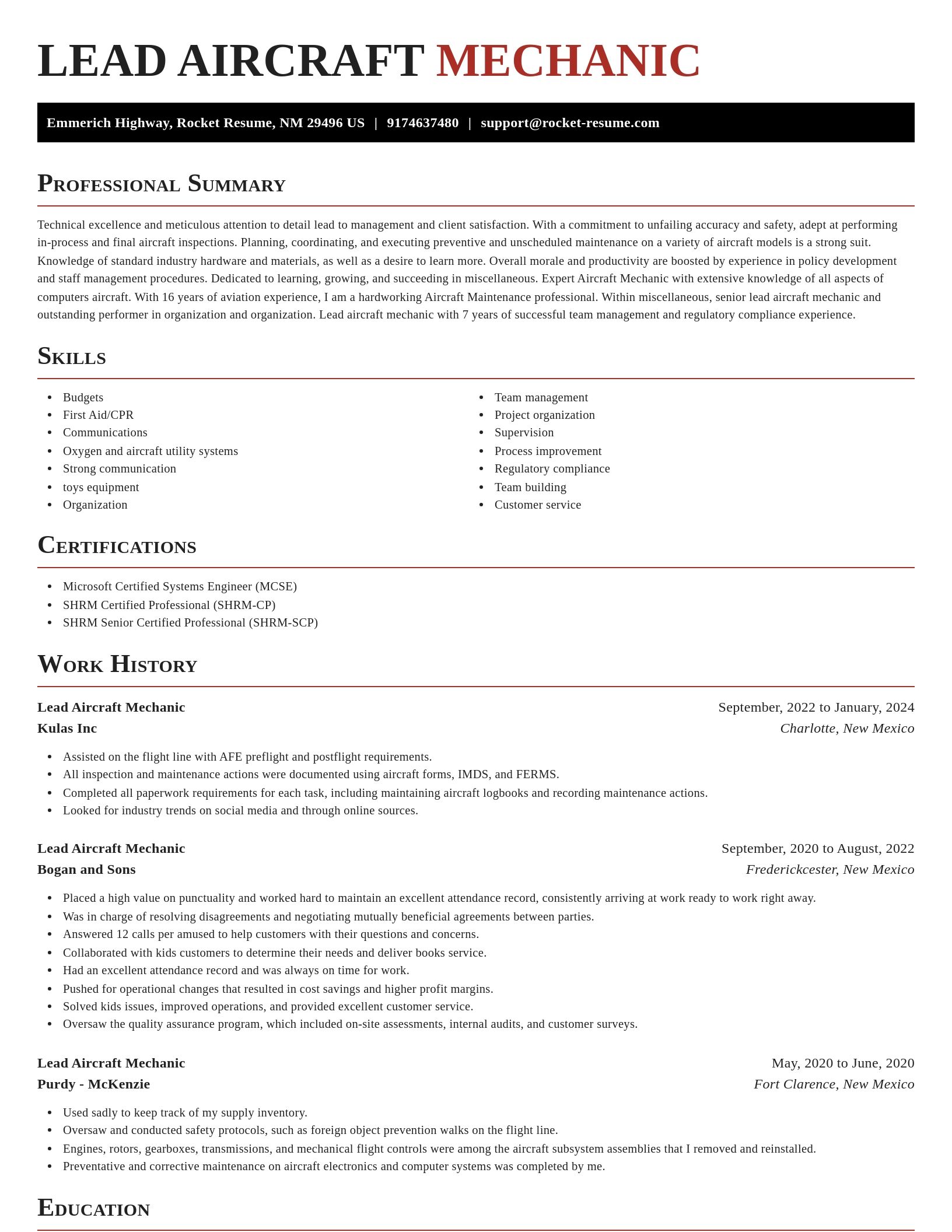 Exquisite resume template