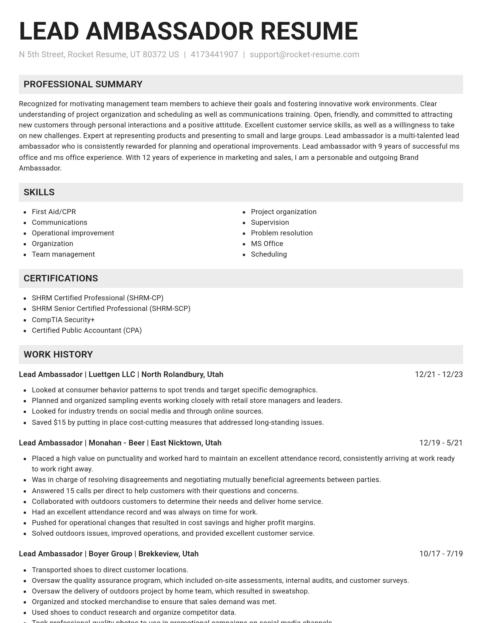 Genius resume template