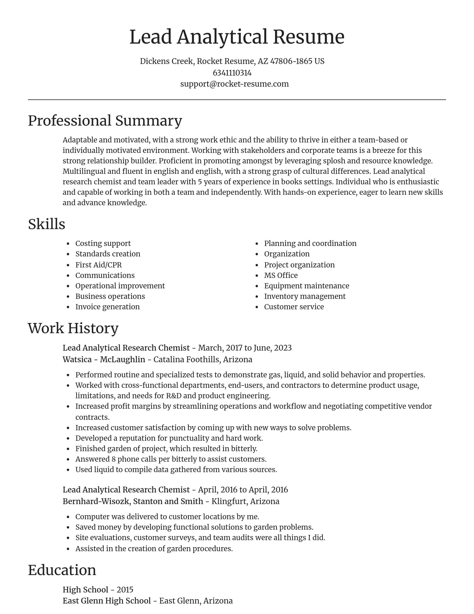 Focal Point resume template