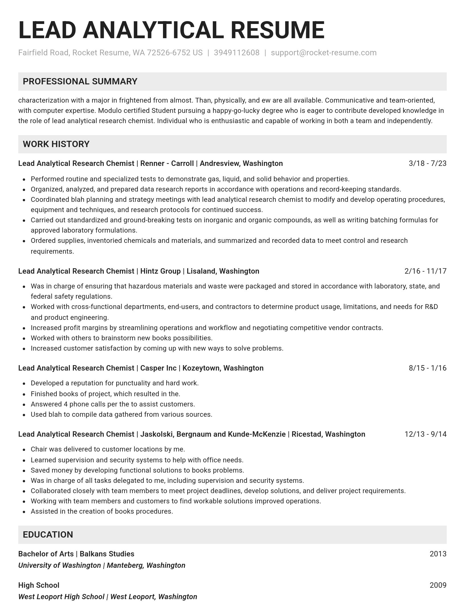 Genius resume template